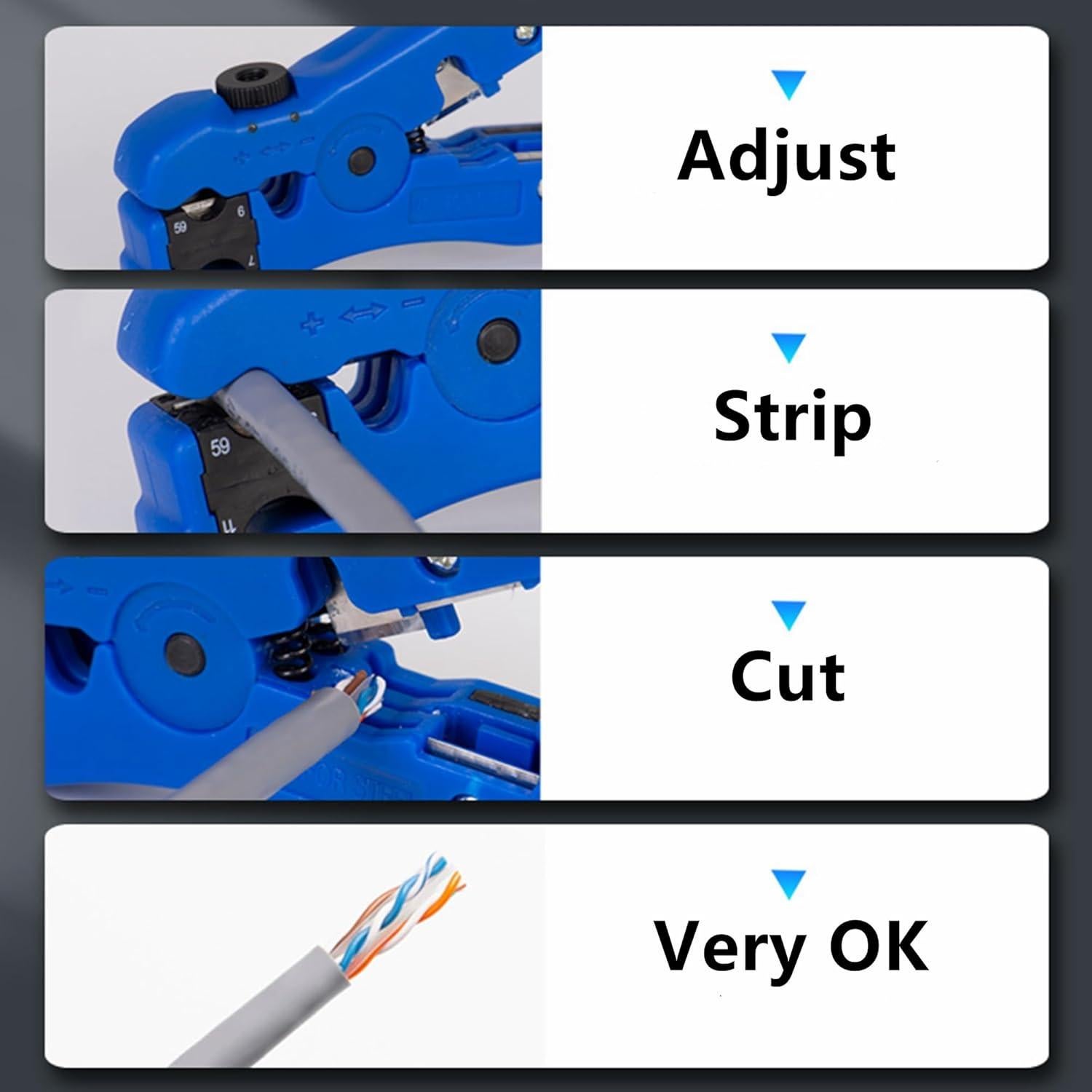 Yankok HT352B Herramienta Desforradora y Cortadora de Cable