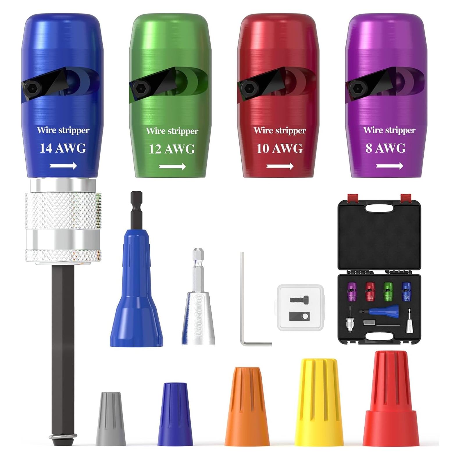 Pelacables para Taladro TOOLIOM 14-12-10-8 AWG Ajustable