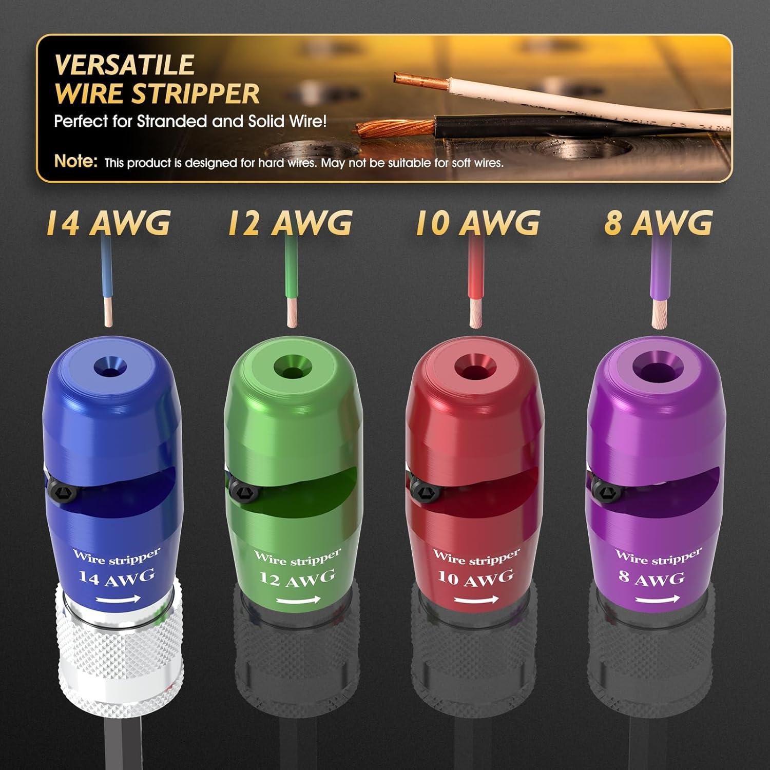 Pelacables para Taladro TOOLIOM 14-12-10-8 AWG Ajustable