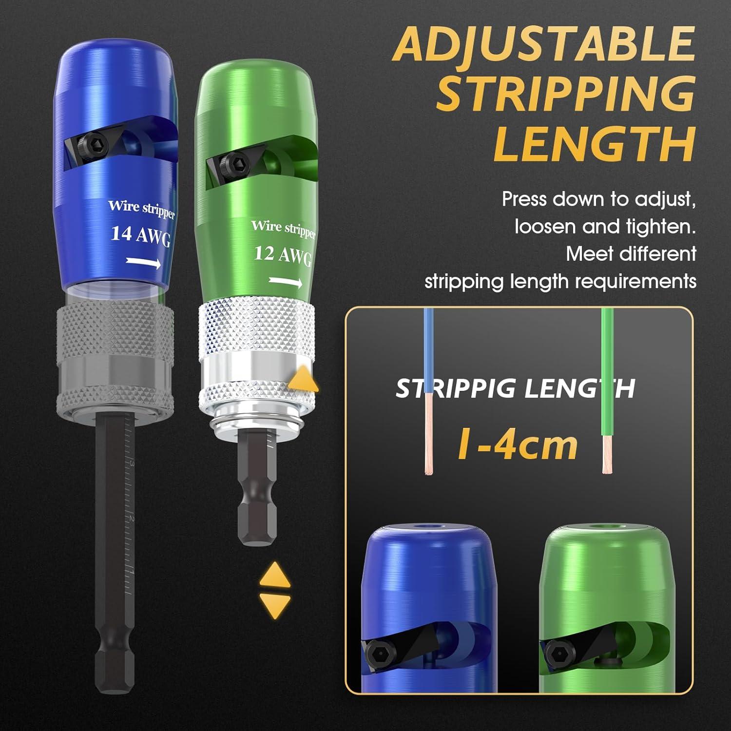 Pelacables para Taladro TOOLIOM 14-12-10-8 AWG Ajustable