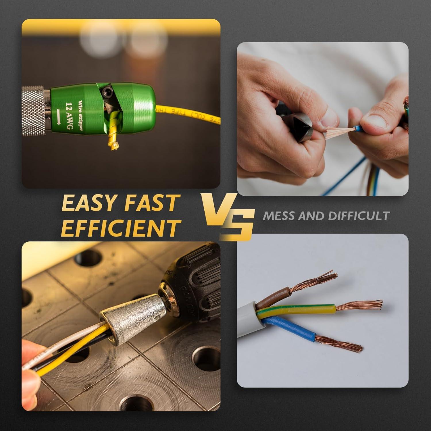 Pelacables para Taladro TOOLIOM 14-12-10-8 AWG Ajustable