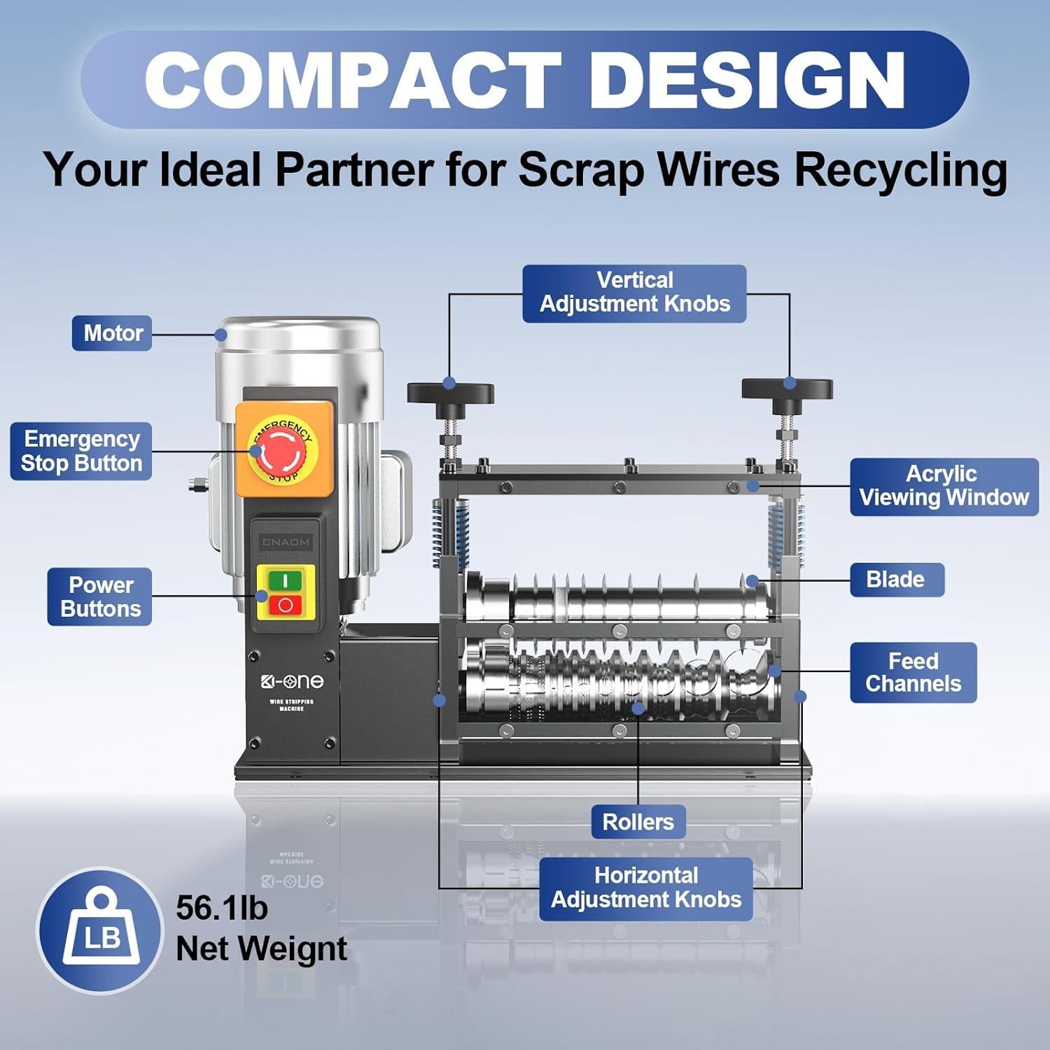 Desforradora Automática de Cables KOONE 550W 11 Canales