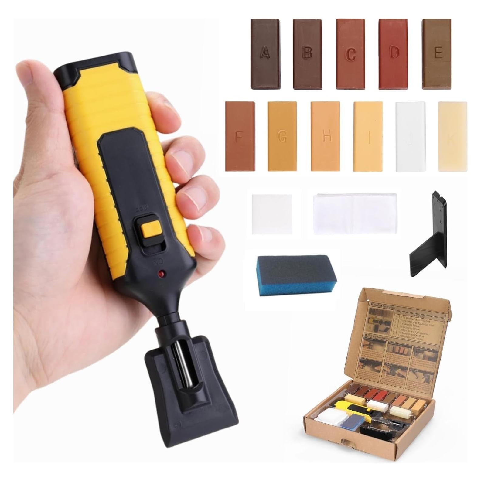 Kit de Reparación de Suelos de Madera Farady con 11 Ceras