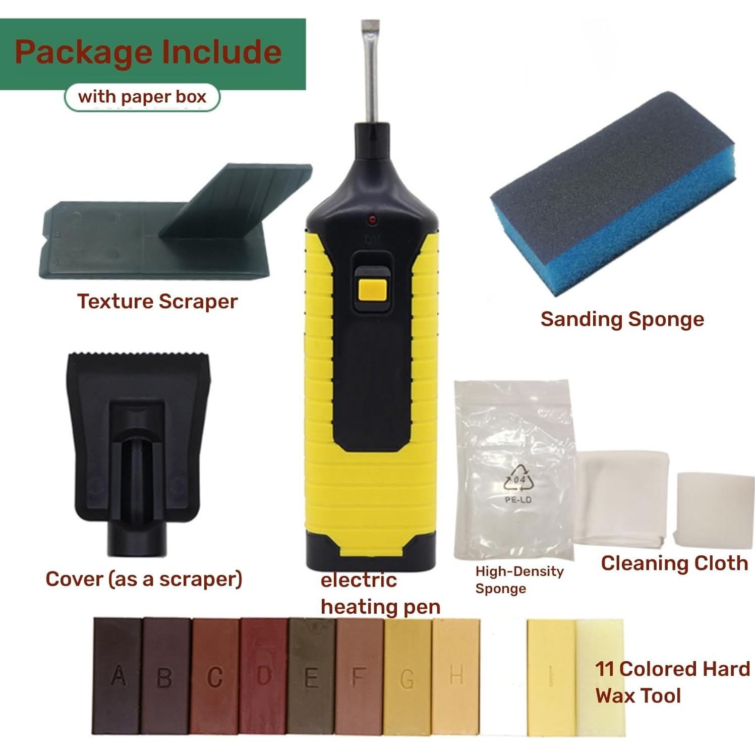 Kit de Reparación de Suelos de Madera Farady con 11 Ceras