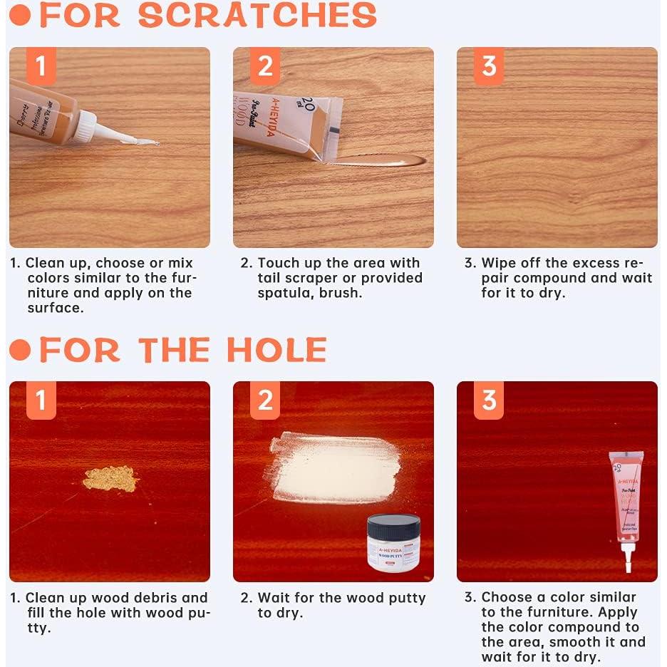 Kit de Reparación de Rayones de Madera A-HEYIDA - 31 Piezas