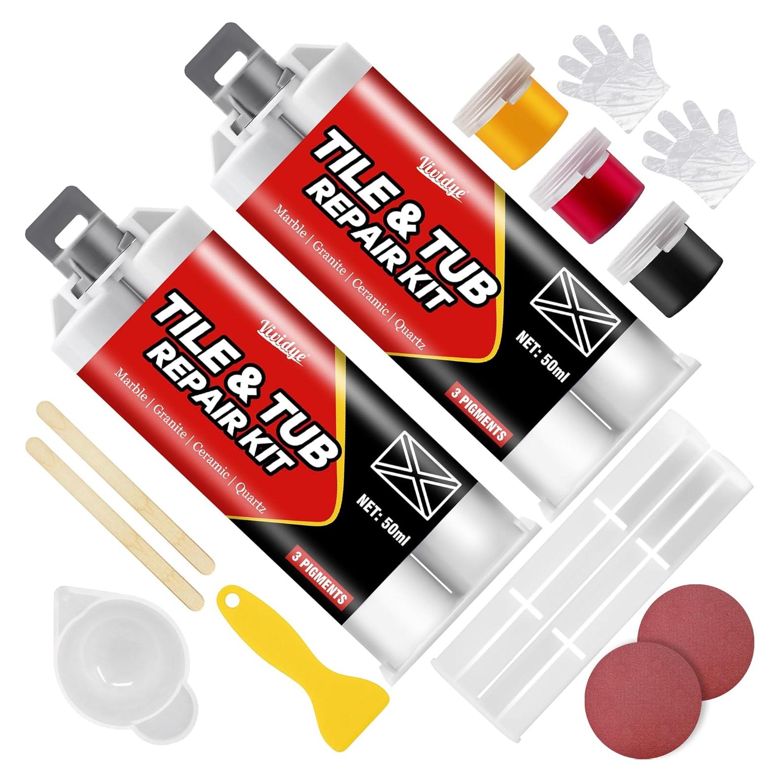 Kit de Reparación de Azulejos Vividye 100ml - Cerámica y Porcelana