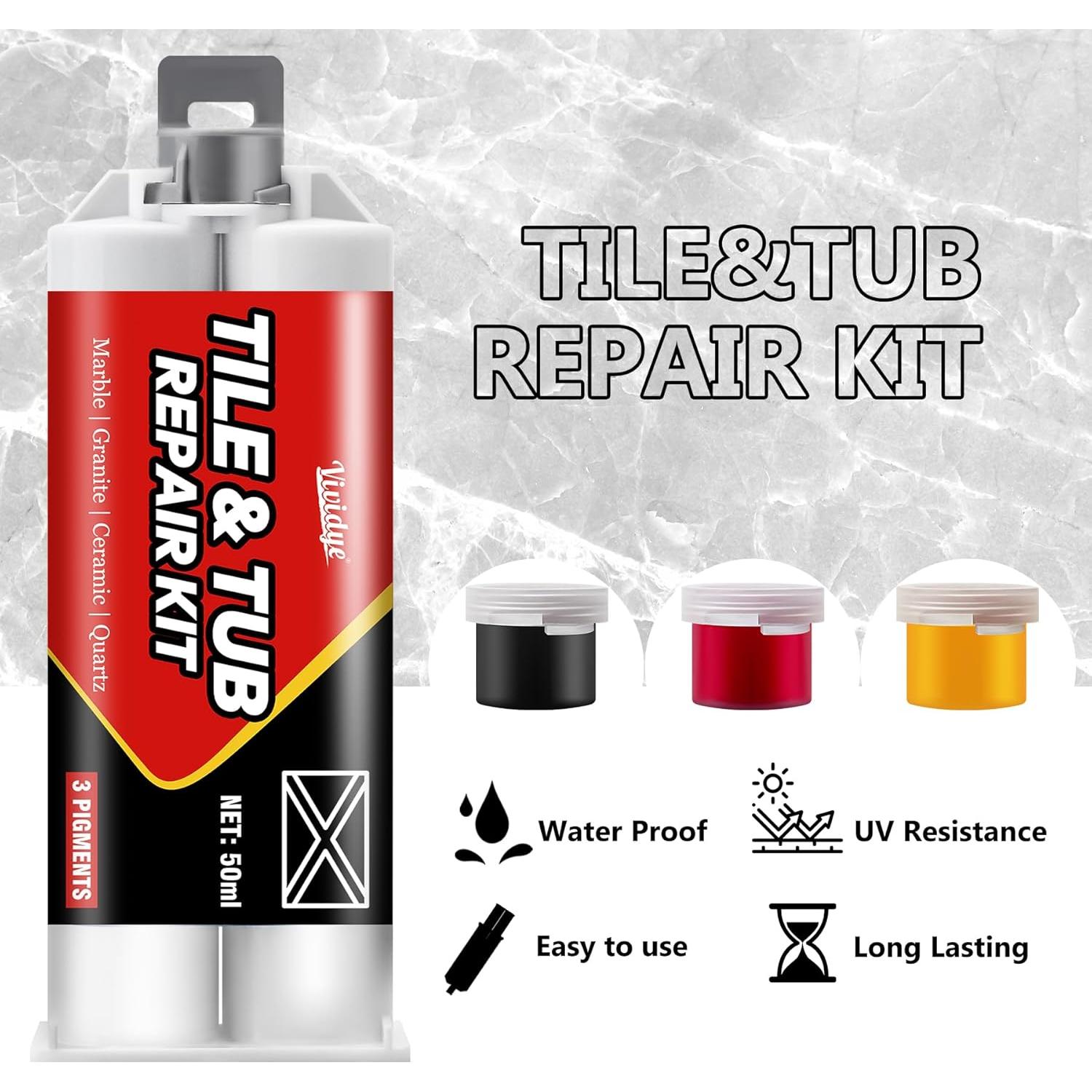 Kit de Reparación de Azulejos Vividye 100ml - Cerámica y Porcelana