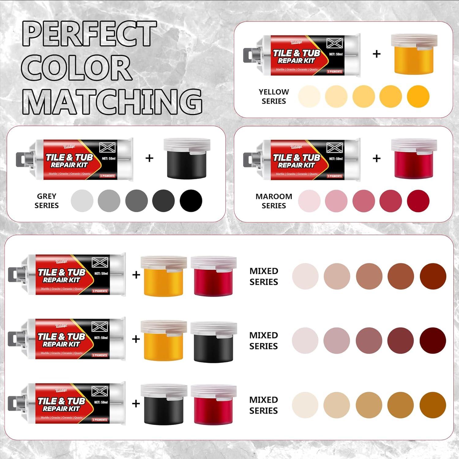 Kit de Reparación de Azulejos Vividye 100ml - Cerámica y Porcelana