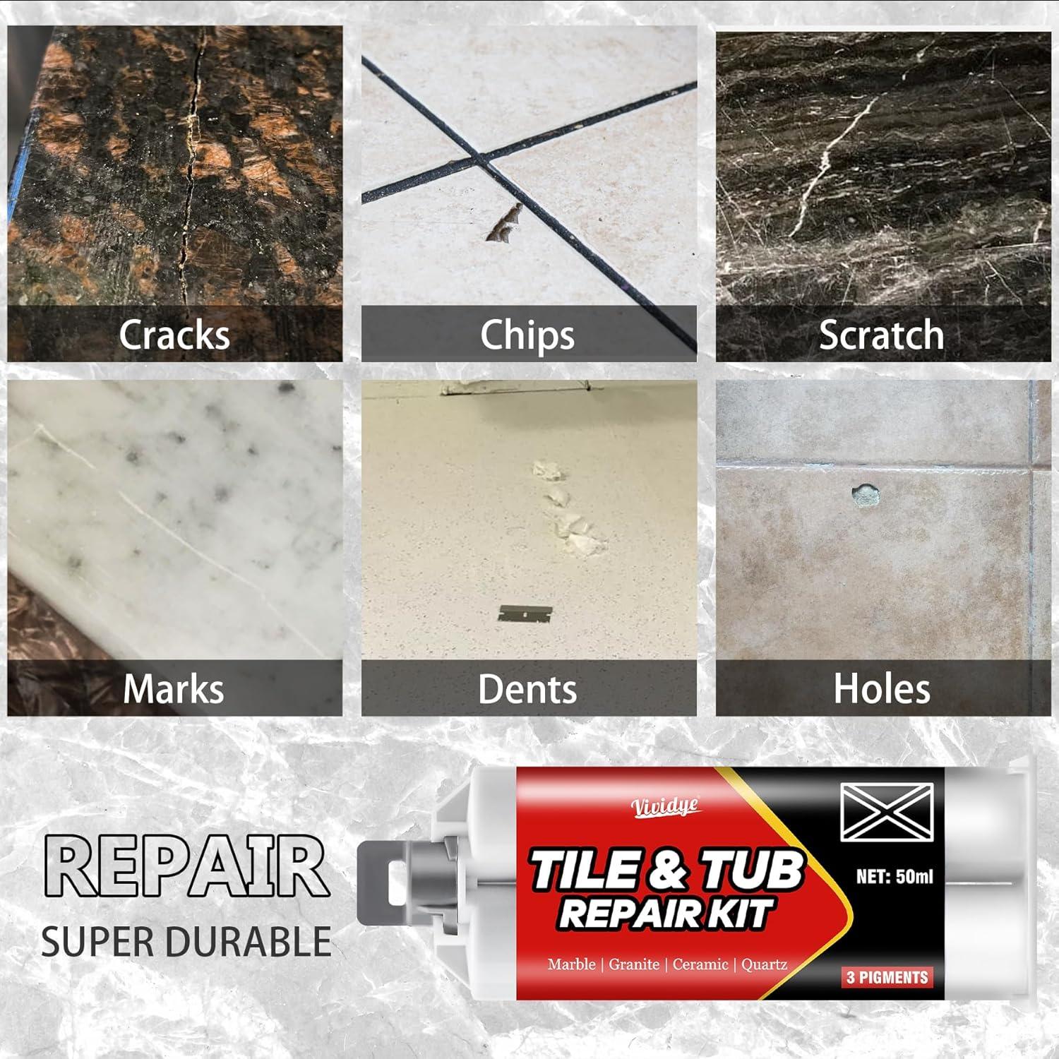 Kit de Reparación de Azulejos Vividye 100ml - Cerámica y Porcelana