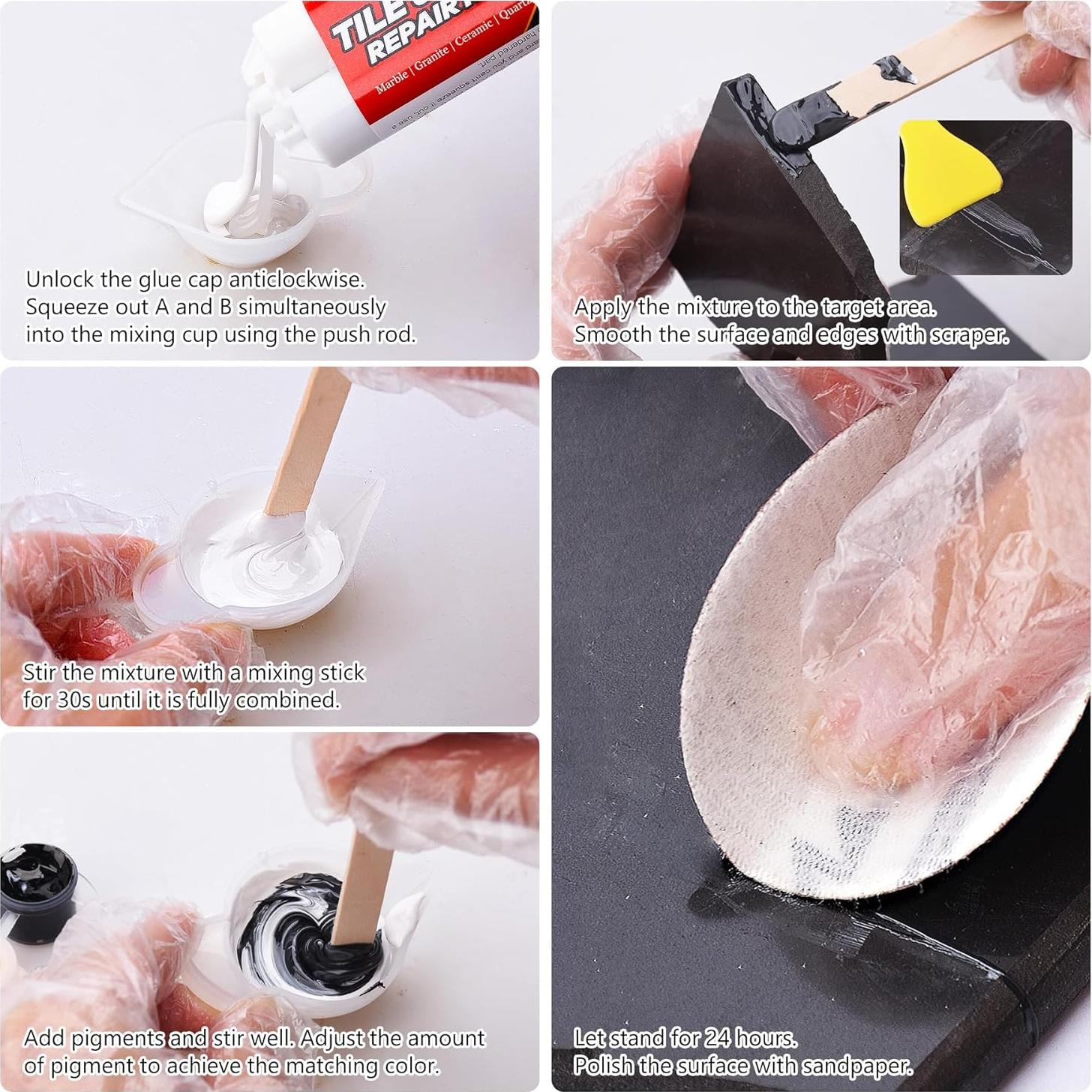 Kit de Reparación de Azulejos Vividye 100ml - Cerámica y Porcelana