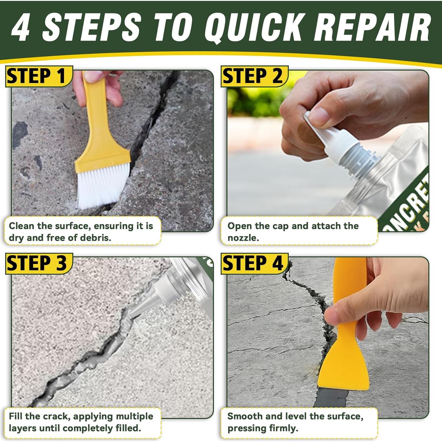 Rellenador de Grietas de Concreto HORSEFISH 218g Autonivelante