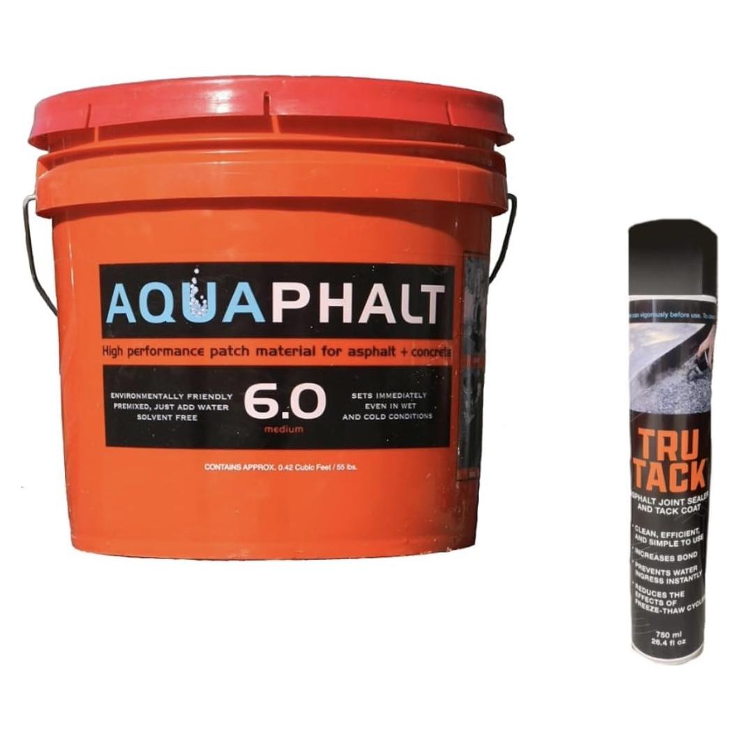 Aquaphalt 6.0 Reparación Permanente de Asfalto y Tru Tack