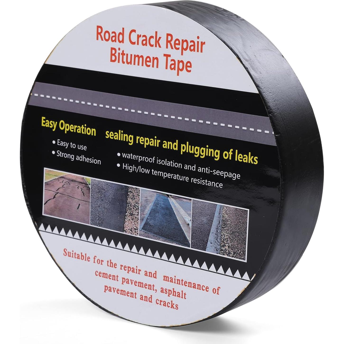 Cinta Autoadhesiva para Grietas de Asfalto Boshen 2in x 10.06m
