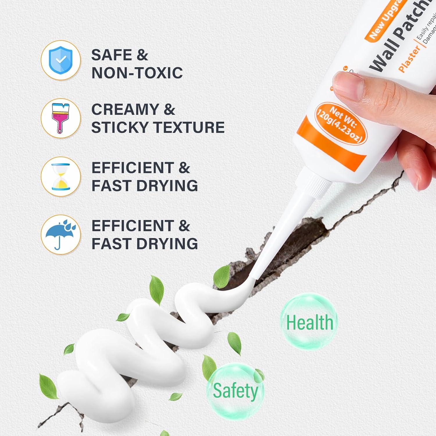 Kit de Reparación de Paredes MAPVOLUT 2x120g Masilla y Raspadores