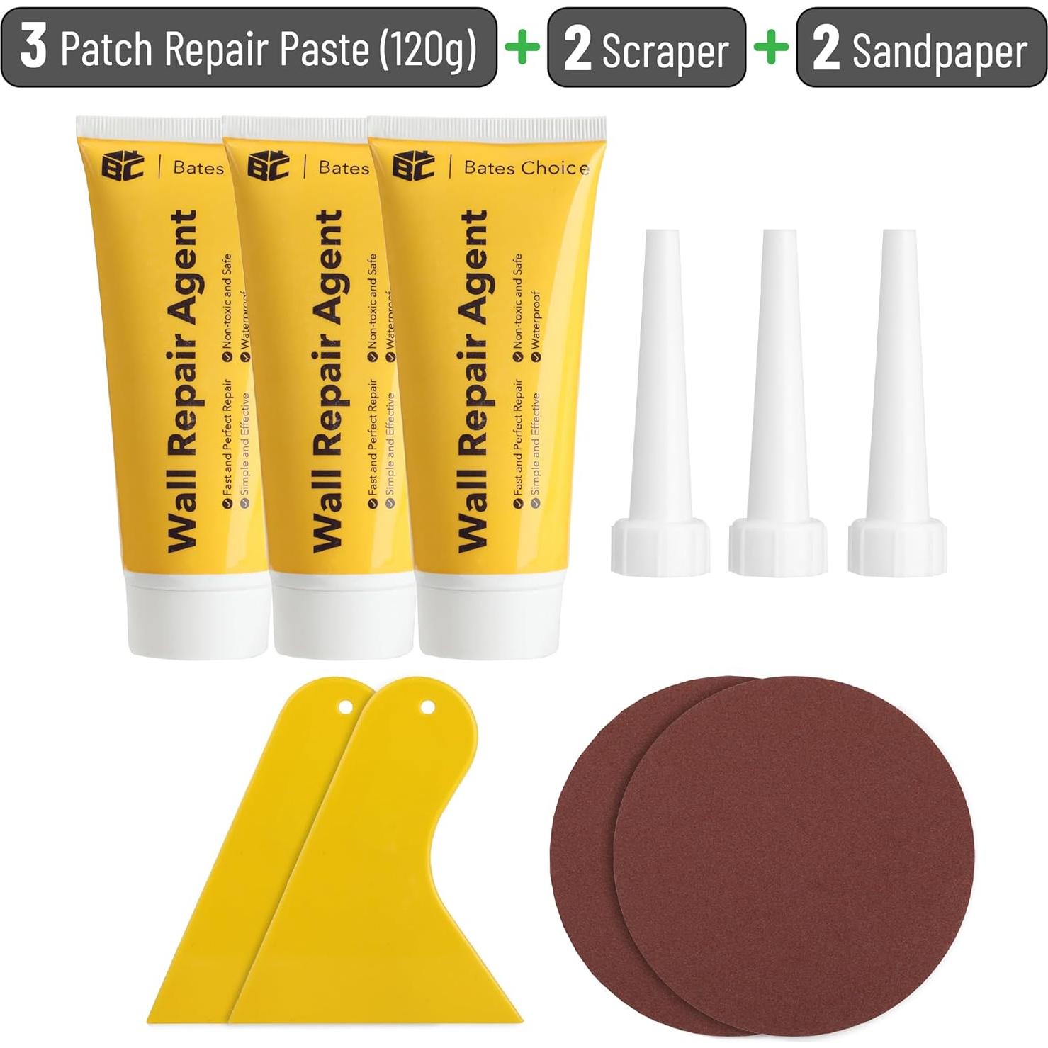 Kit de Reparación de Paneles de Yeso Bates 10 Piezas