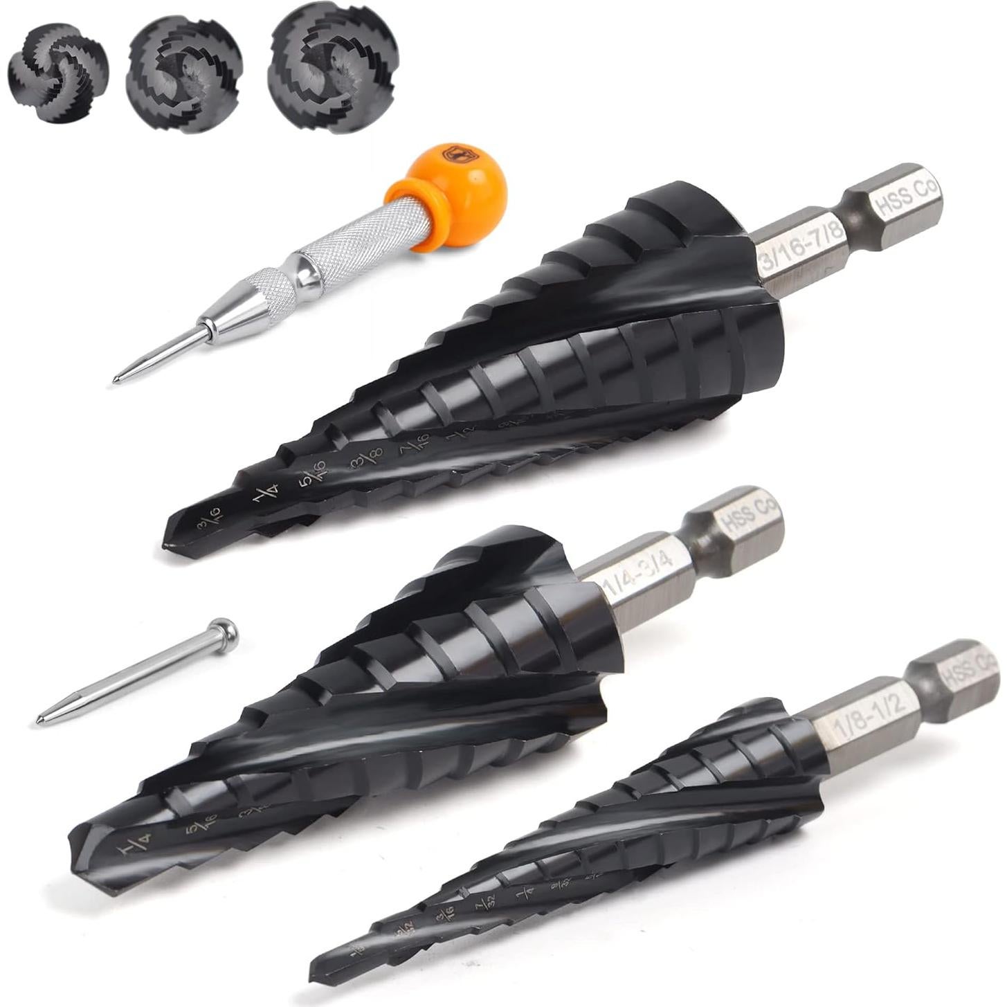 Juego de Brocas de Escalón Cobalto MulWark M35 3PCS 1-22mm