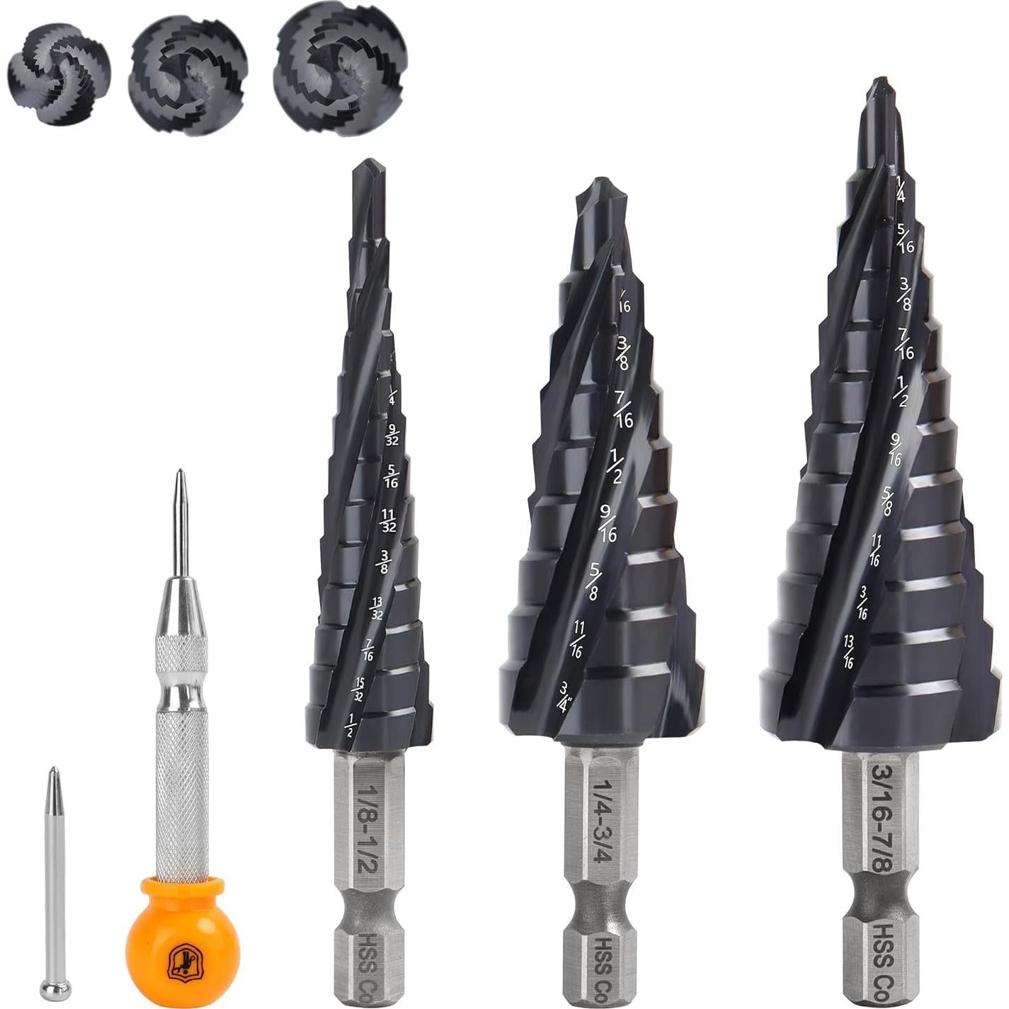 Juego de Brocas de Escalón Cobalto MulWark M35 3PCS 1-22mm