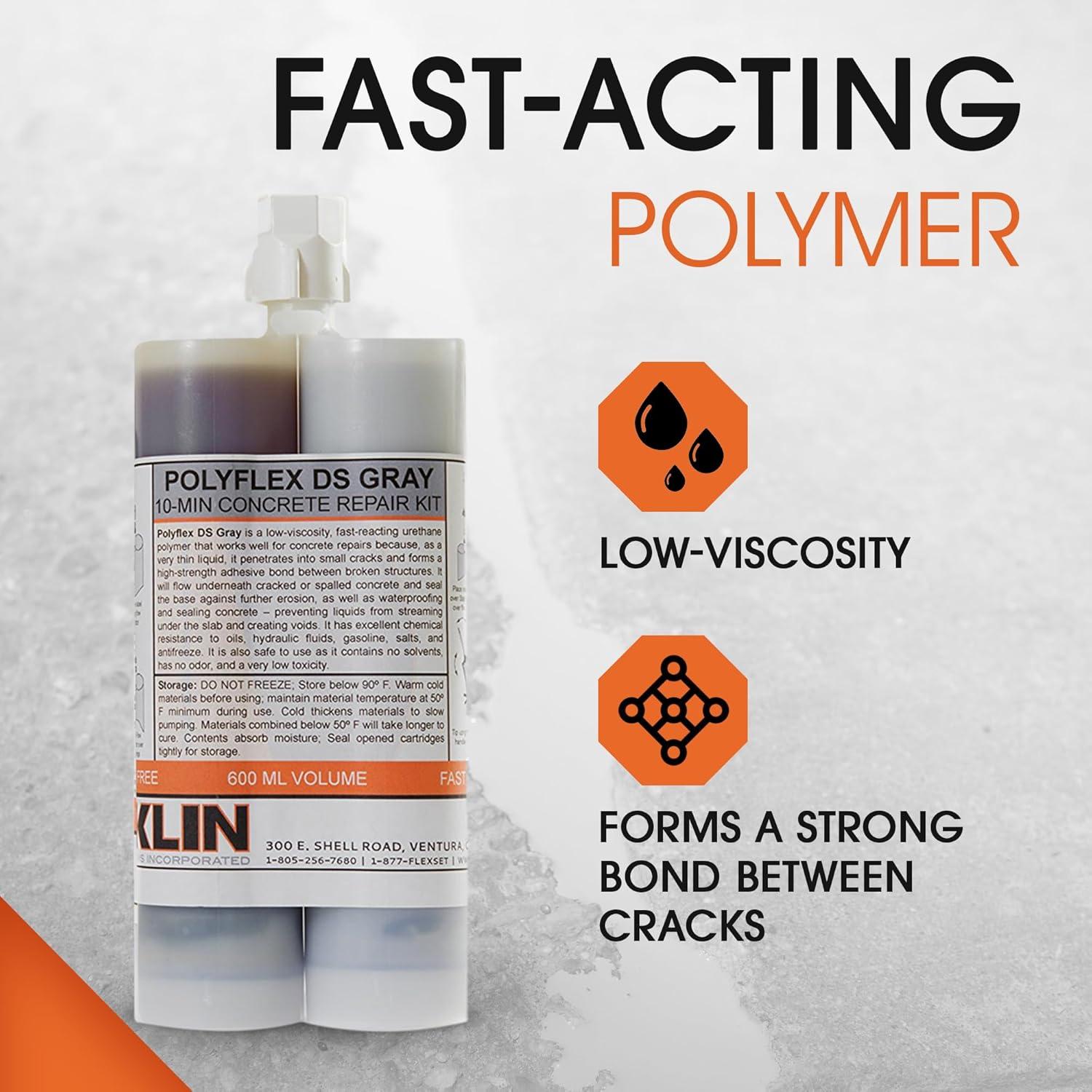 Rellenador de Grietas de Concreto Roklin PolyFlex DS 12 Unidades Gris