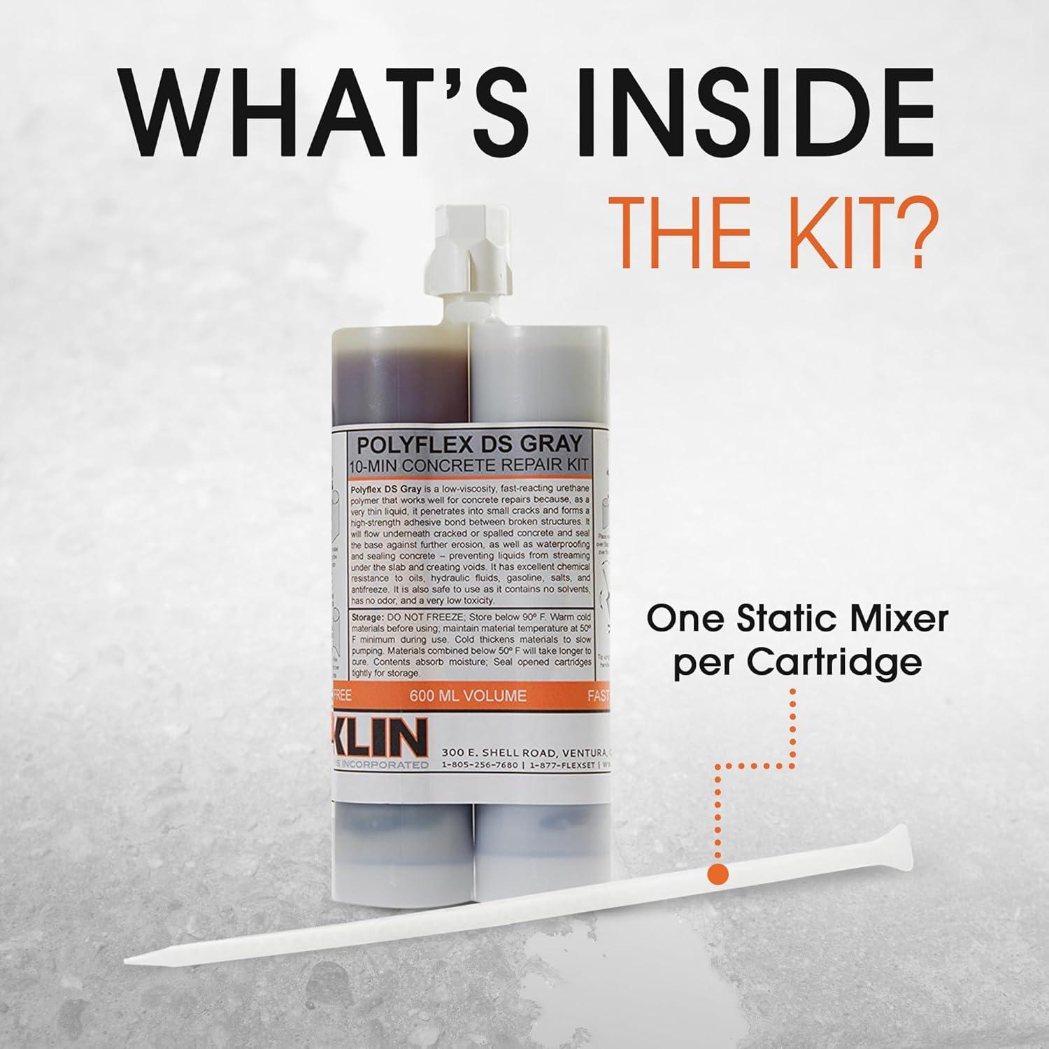 Rellenador de Grietas de Concreto Roklin PolyFlex DS 12 Unidades Gris