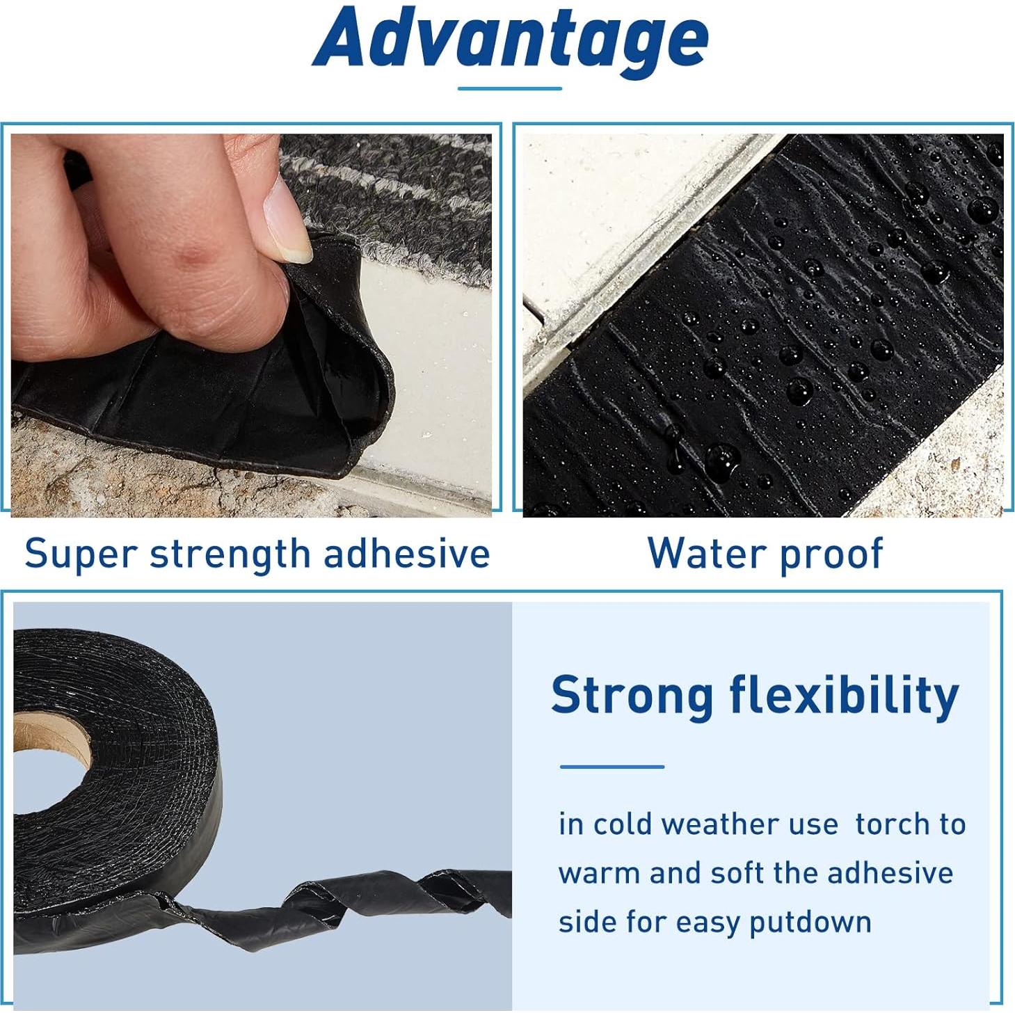 Cinta de Asfalto Fabbay 15.24 m Autoadhesiva 1.2/2/4 pulgadas