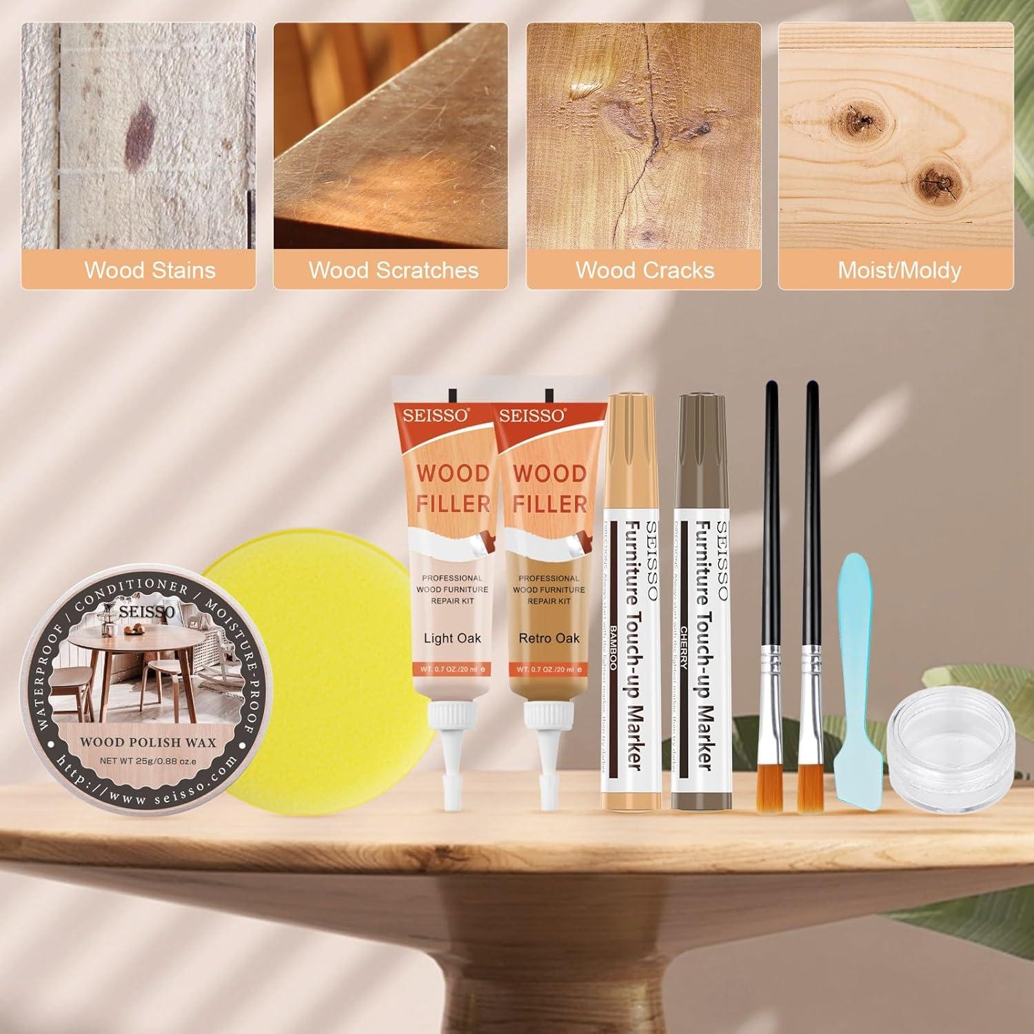 Kit de Reparación de Muebles DEWEL - 6 Rellenos y Marcadores