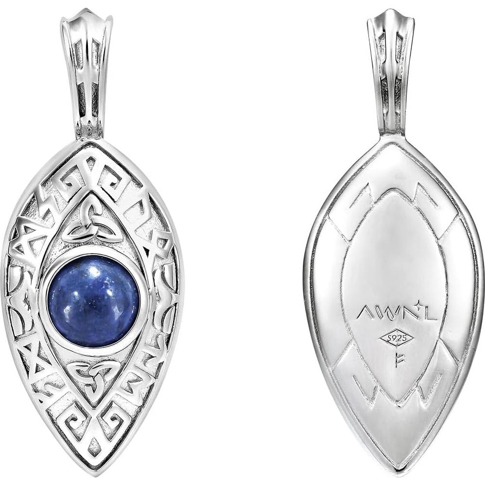 Collar de Bola Móvil Dumortierita AWNL en Plata de Ley 61 cm