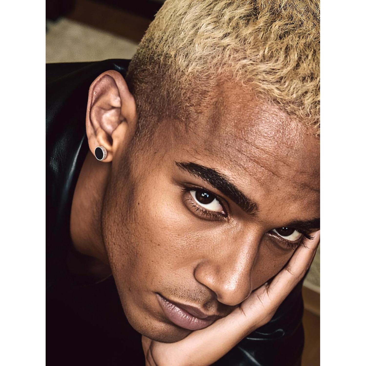 Pendientes de Ónix Negro y Plata 925 Bandmax para Hombres