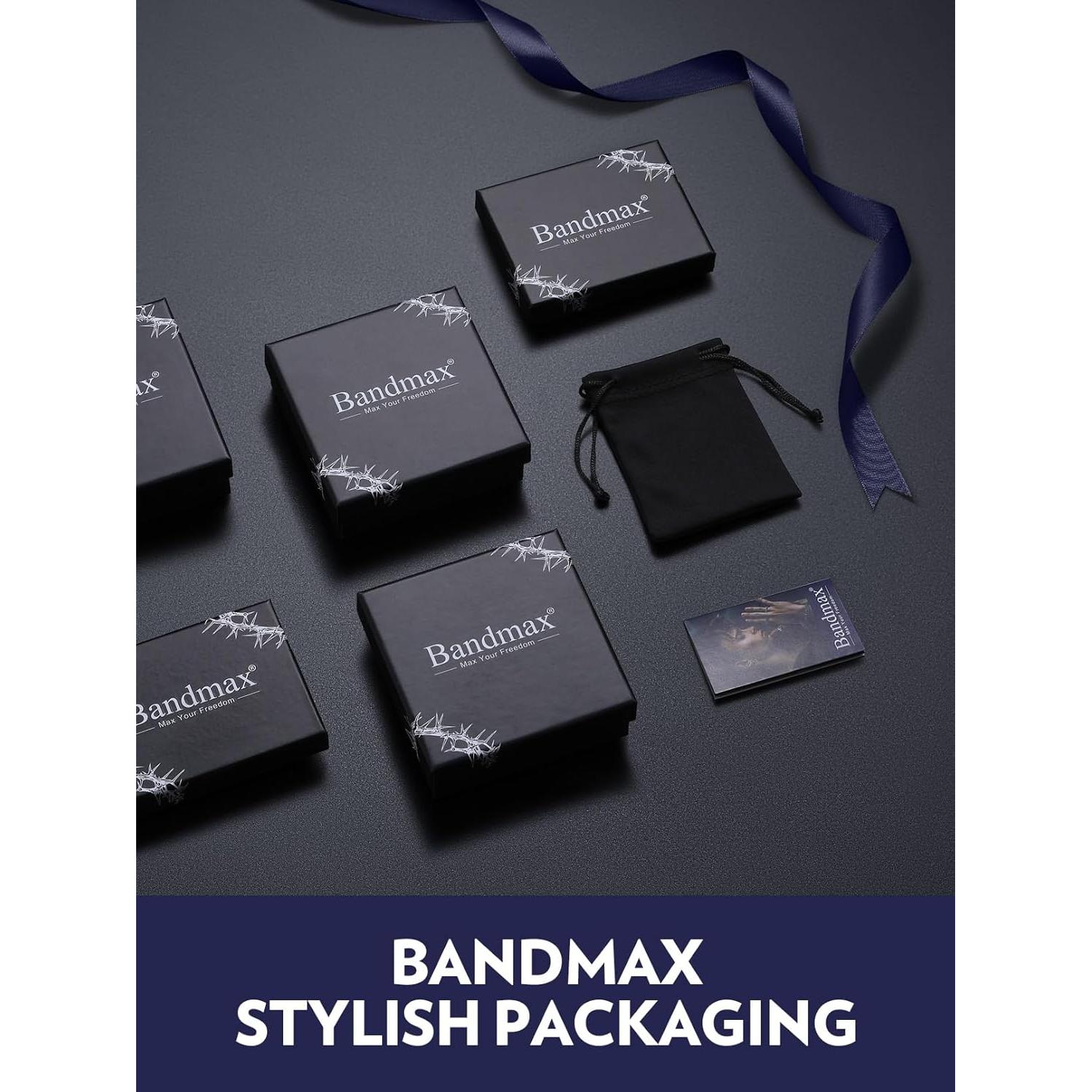 Pendientes de Ónix Negro y Plata 925 Bandmax para Hombres