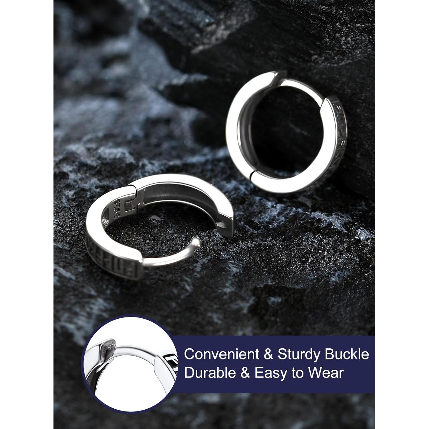 Pendientes Huggie de Plata 925 Bandmax 10mm Hipoalergénicos