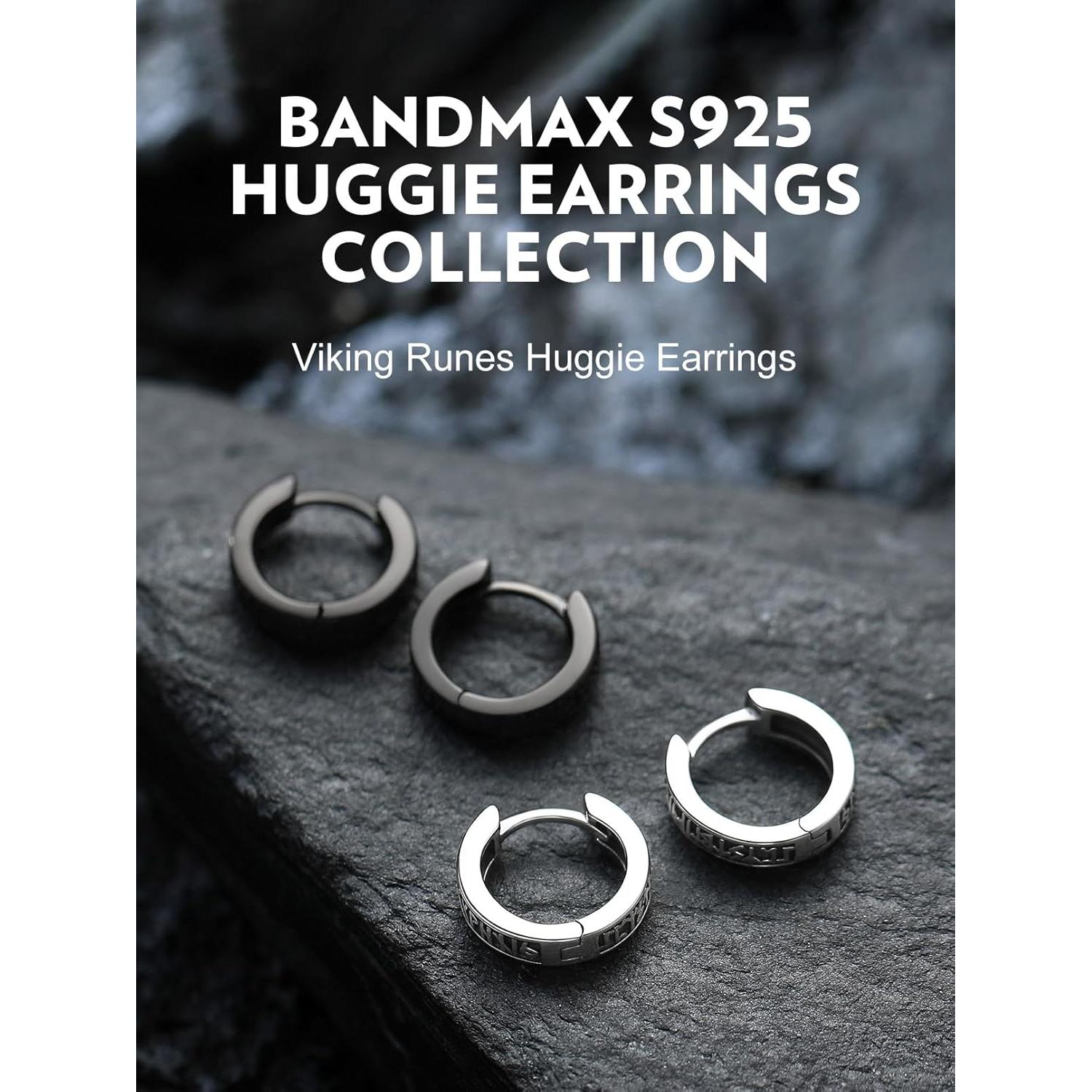 Pendientes Huggie de Plata 925 Bandmax 10mm Hipoalergénicos