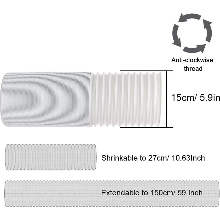 Kit de Ventilación A/C Portátil Kxuhivc 15 cm 150 cm Ajustable