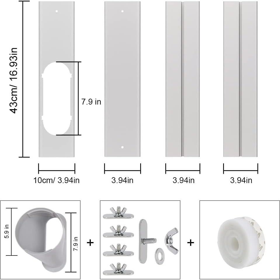 Kit de Ventilación A/C Portátil Kxuhivc 15 cm 150 cm Ajustable