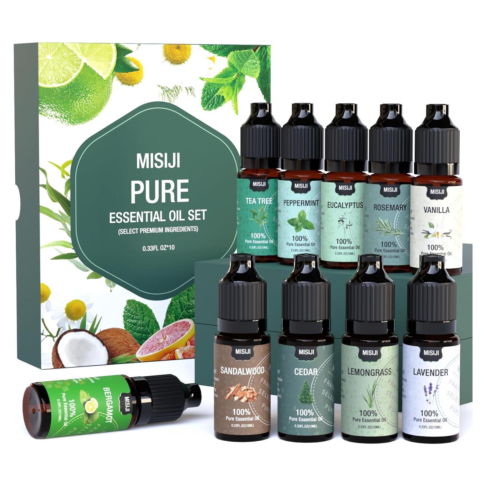 Set de Aceites Esenciales MISIJI 10 Aromas para Difusor