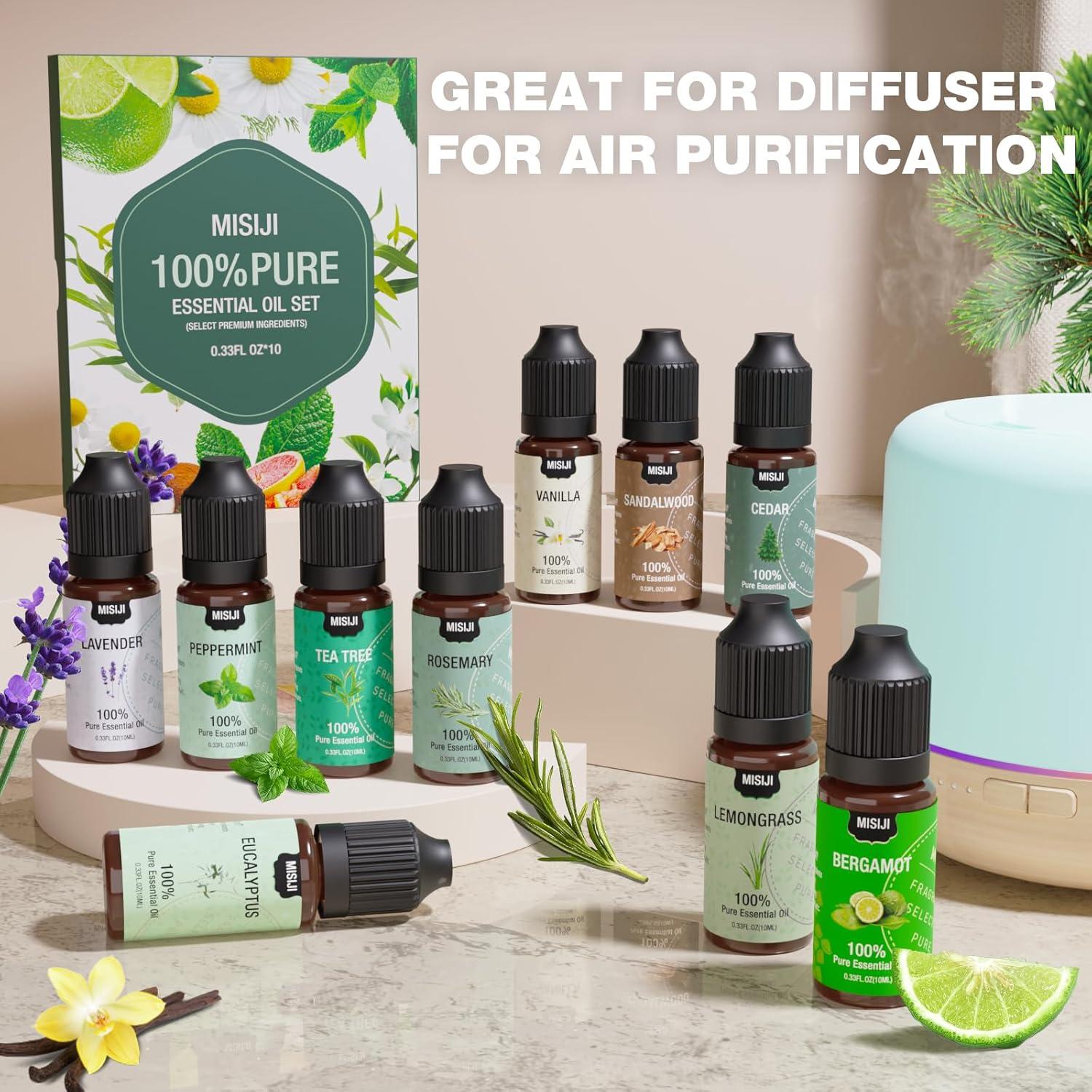 Set de Aceites Esenciales MISIJI 10 Aromas para Difusor