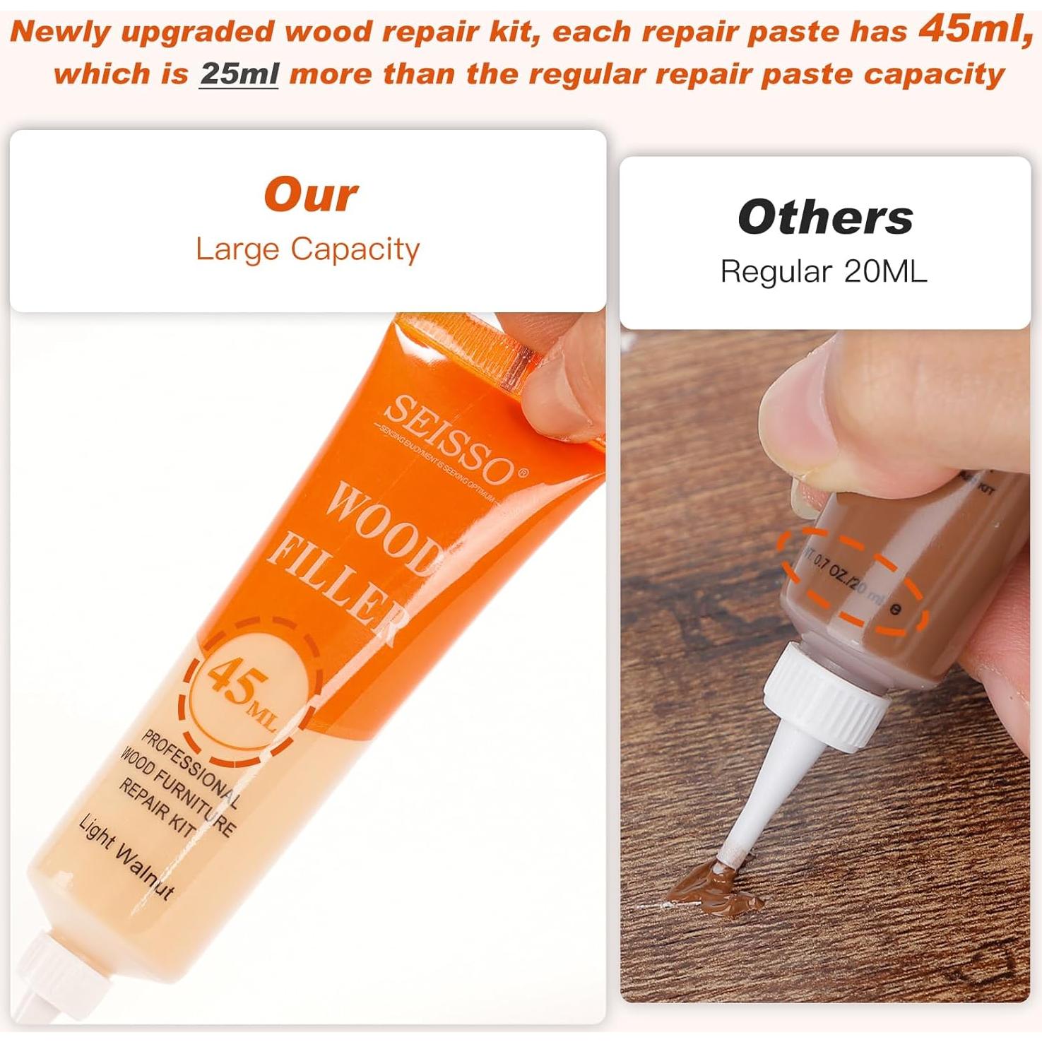 Kit de Reparación de Muebles SEISSO - 6 Rellenos y Marcadores