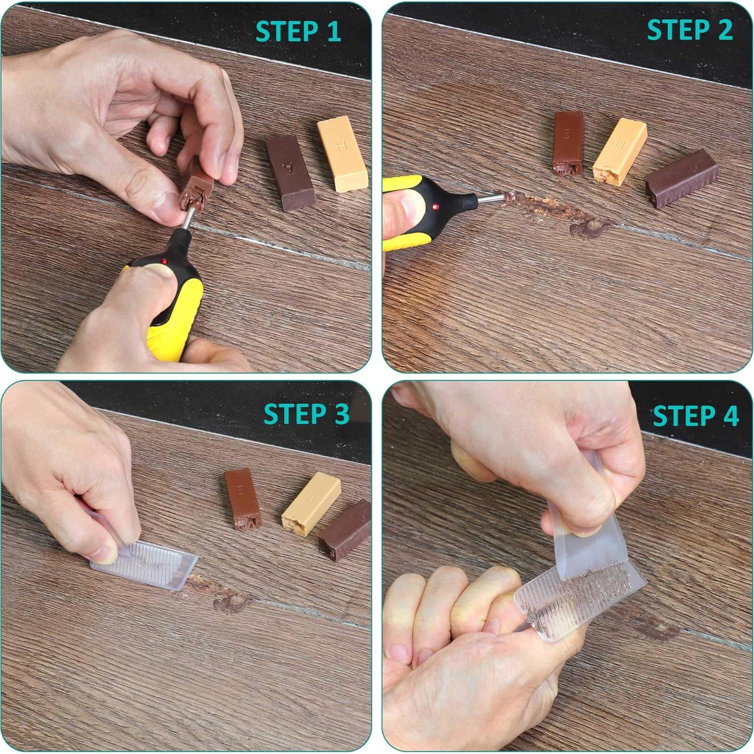 Kit de Reparación de Suelos de Madera Navaris - 11 Barras de Cera