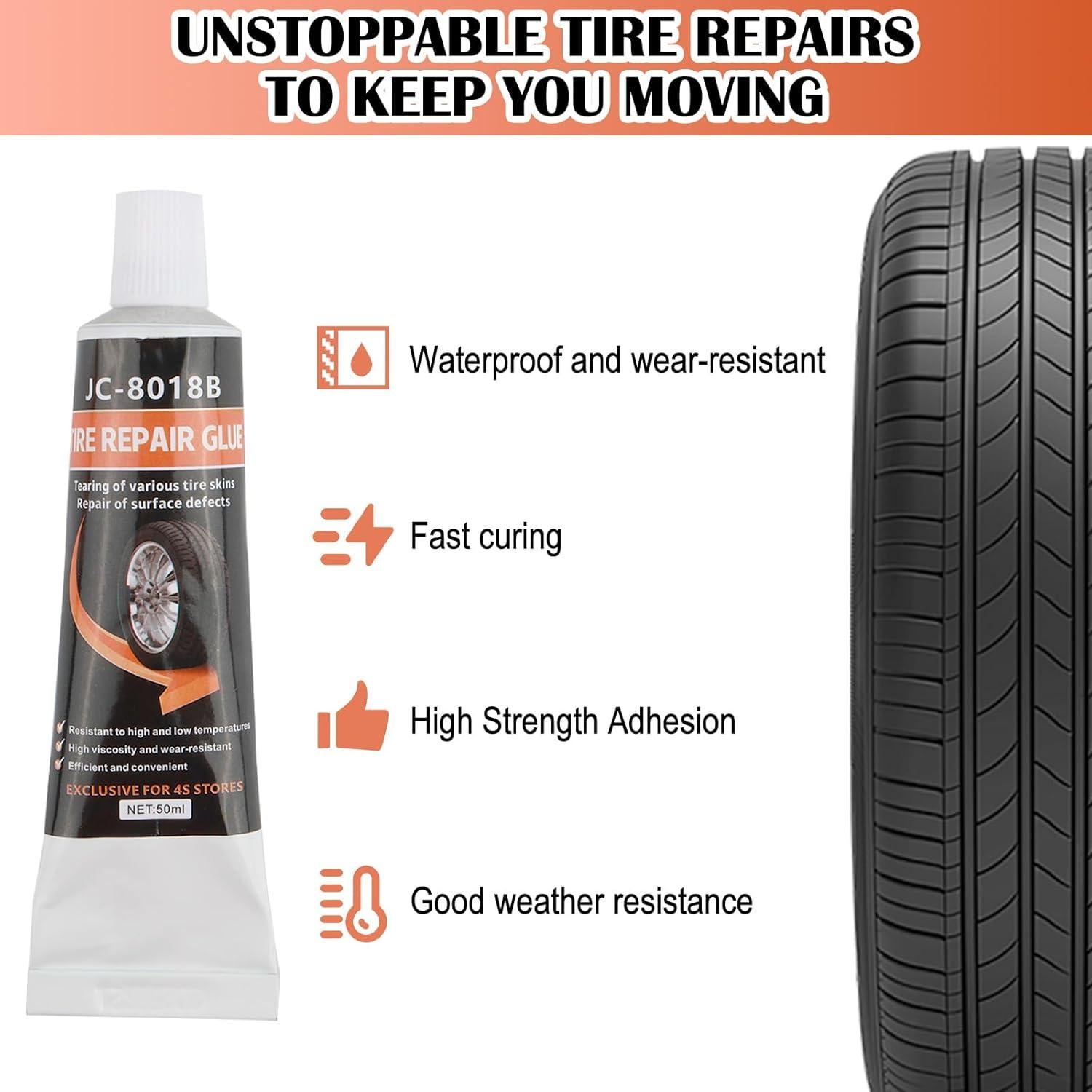 Pegamento Figpade para Reparar Neumáticos de Coche 50ml