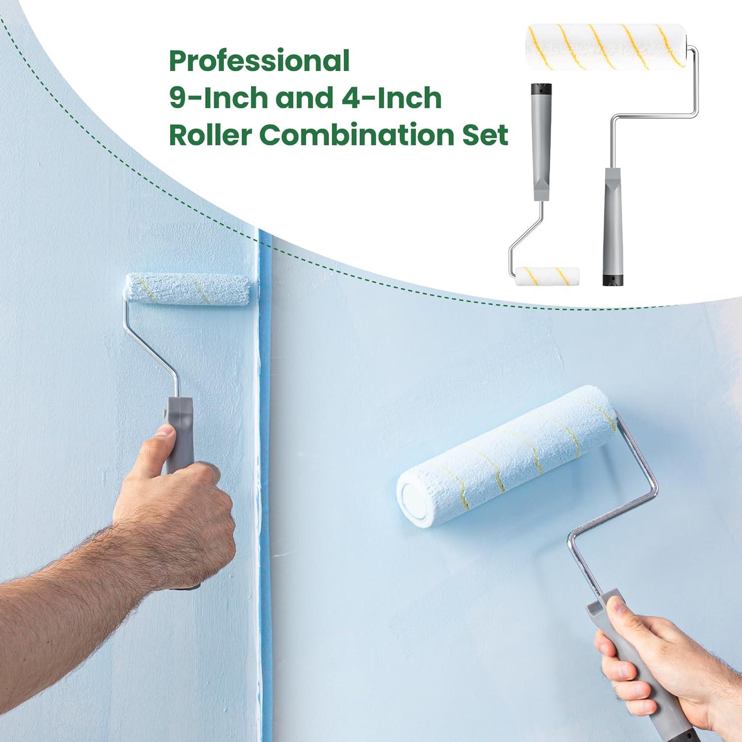 Kit de Rodillos de Pintura VOOMEY 17 Piezas Microfibra