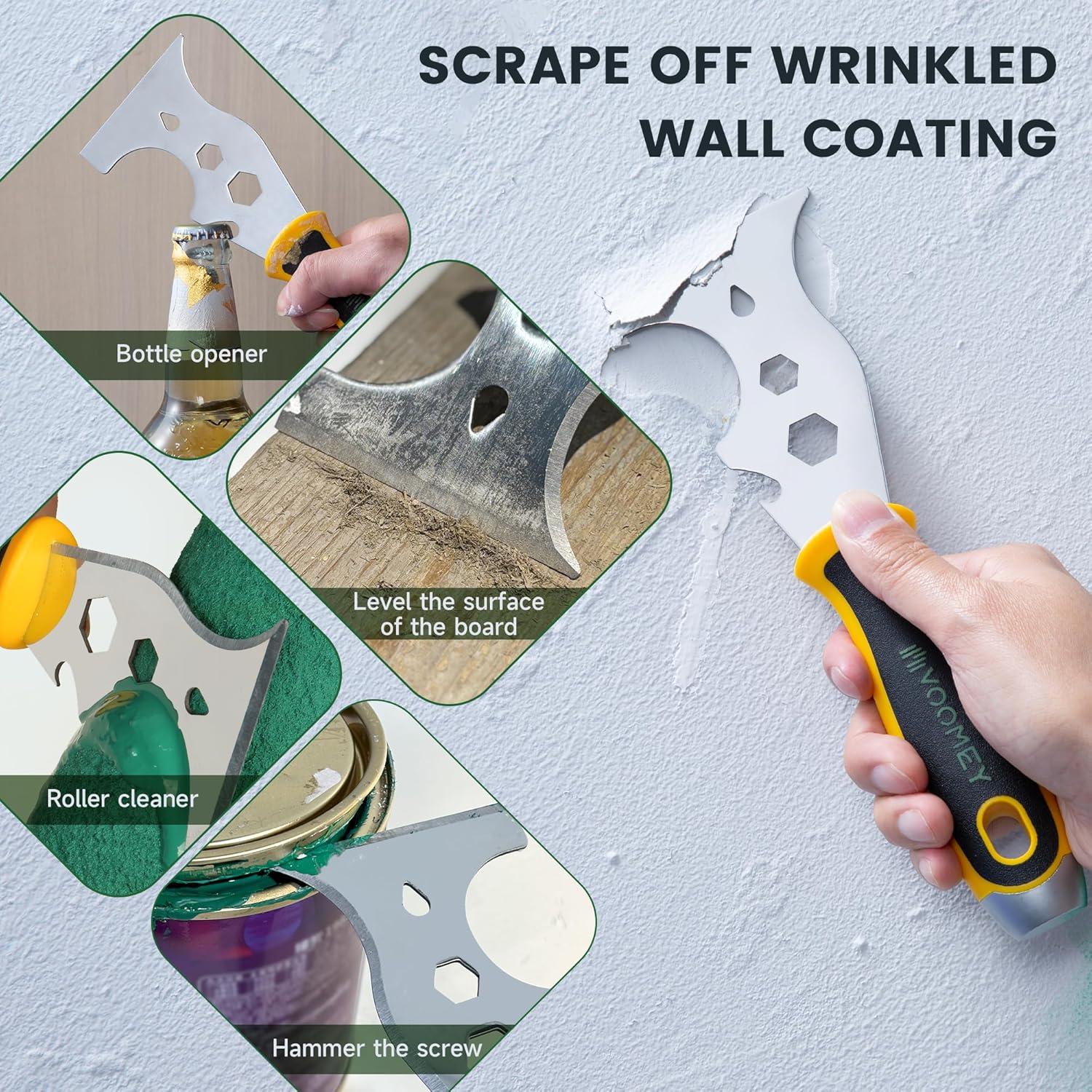 Cuchillo de Masilla 12-en-1 Voomey - Acero Inoxidable, 2 Pcs