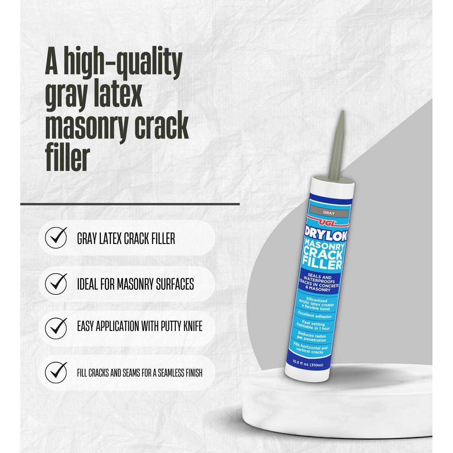 Relleno de Grietas de Concreto Drylok 10.5 oz con Espátula