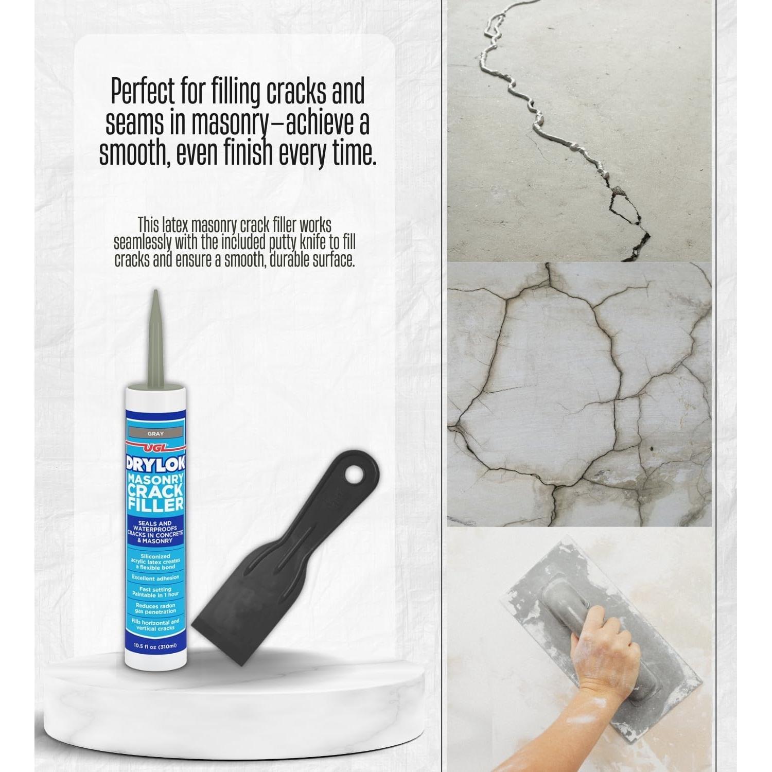 Relleno de Grietas de Concreto Drylok 10.5 oz con Espátula