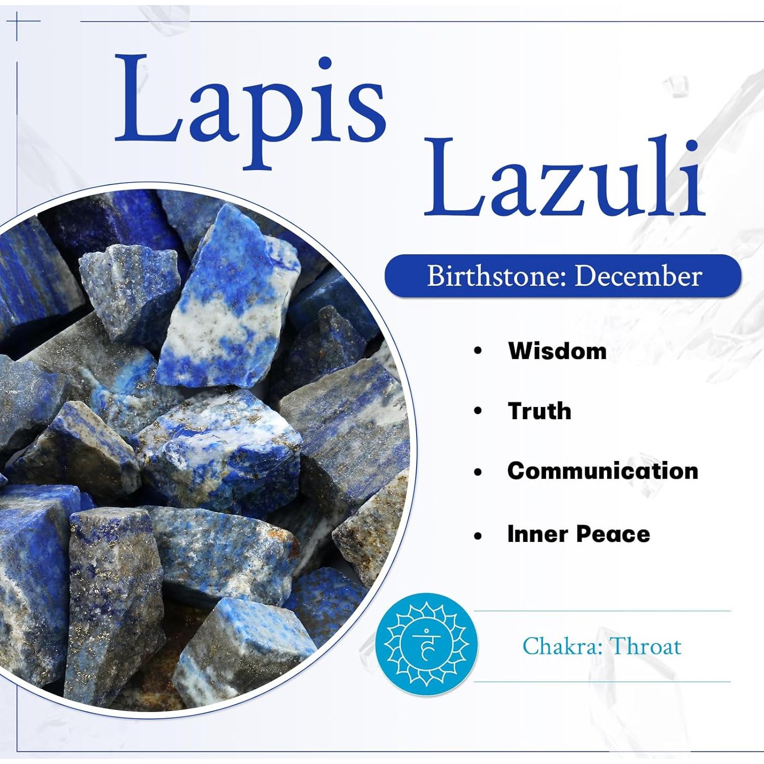 Conjunto de 5 Runas de Lapis Lazuli mookaitedecor 30mm