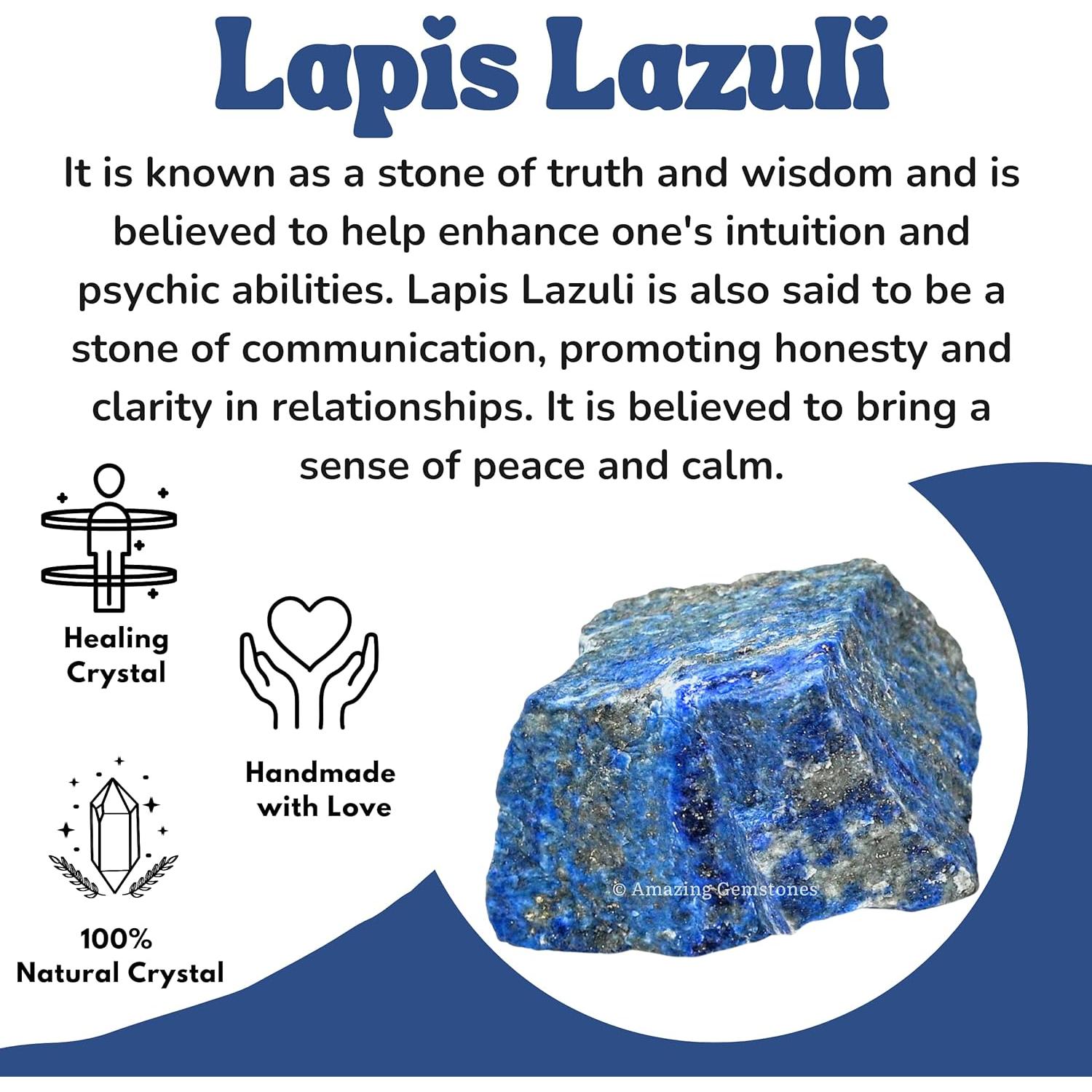 Piedras Crudas de Lápiz Lazuli - 2 Piezas Naturales para Sanación