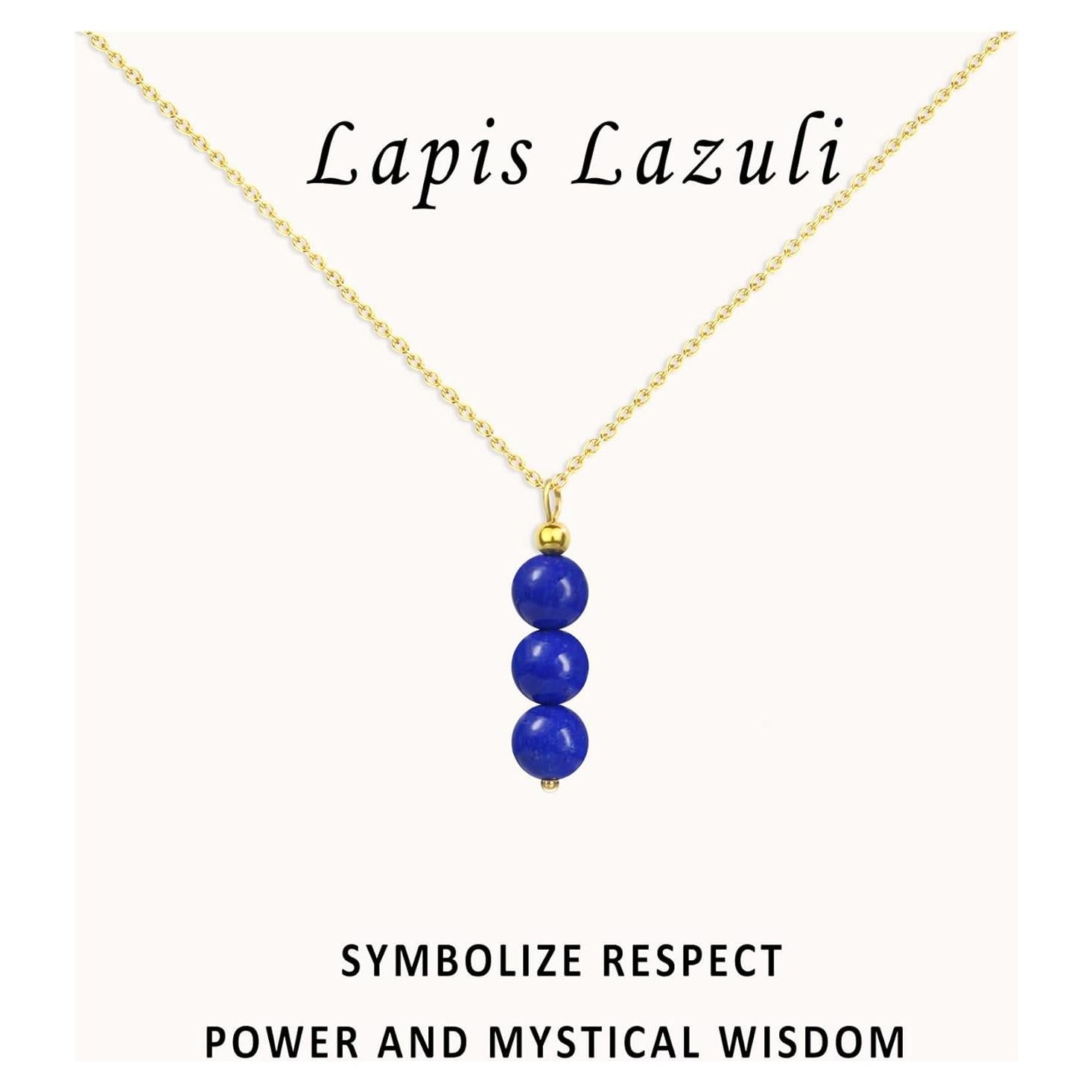 Collar de Cristal Natural SmileBelle de Lapislázuli 43cm