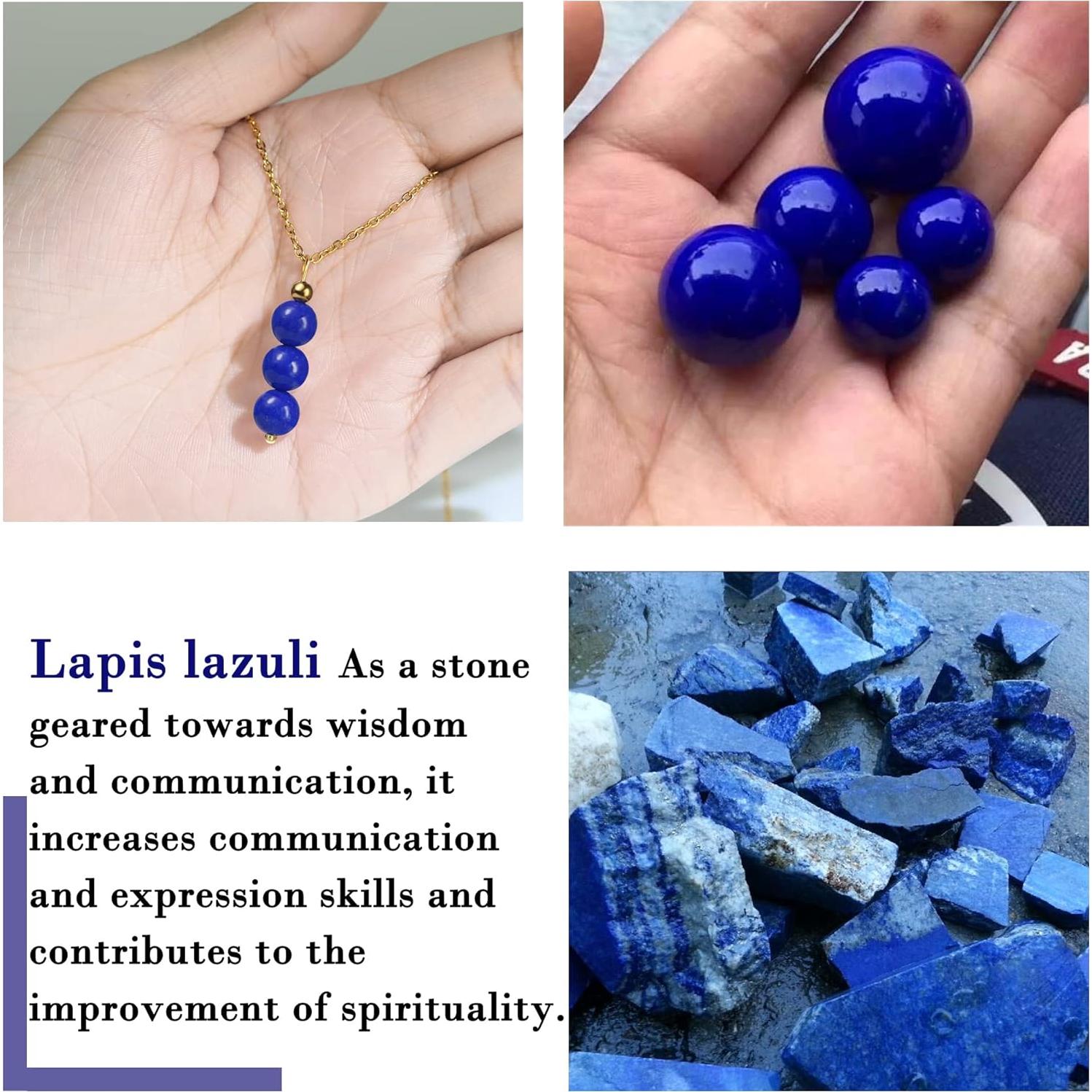 Collar de Cristal Natural SmileBelle de Lapislázuli 43cm