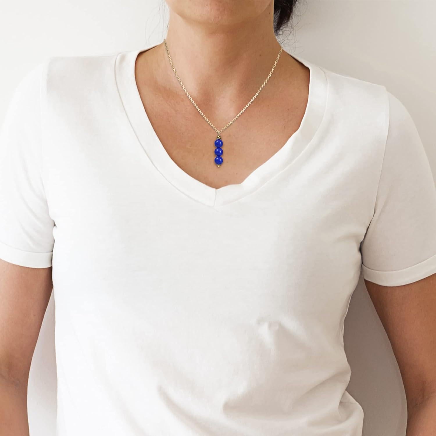 Collar de Cristal Natural SmileBelle de Lapislázuli 43cm