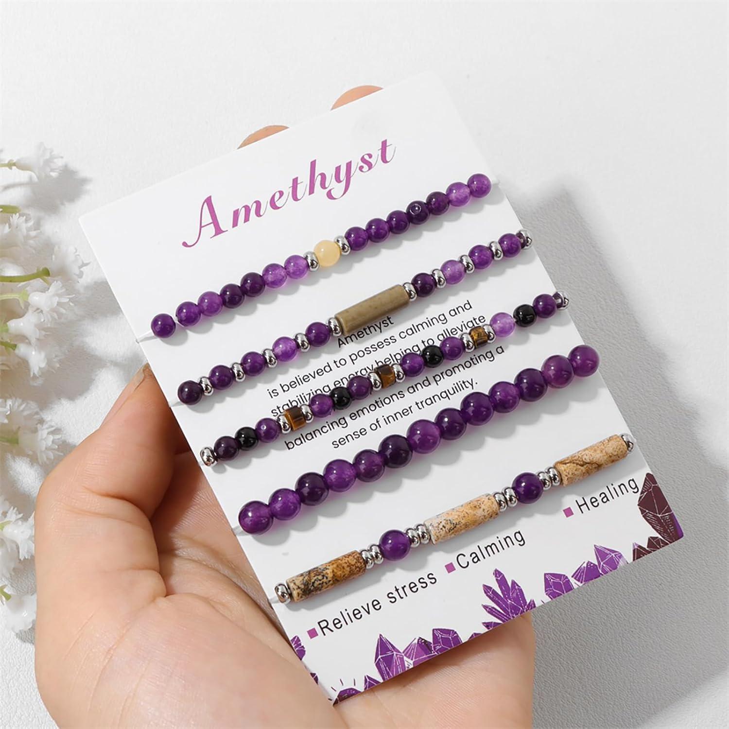 Conjunto de Pulseras de Lapislázuli para Mujeres - 5 Piezas