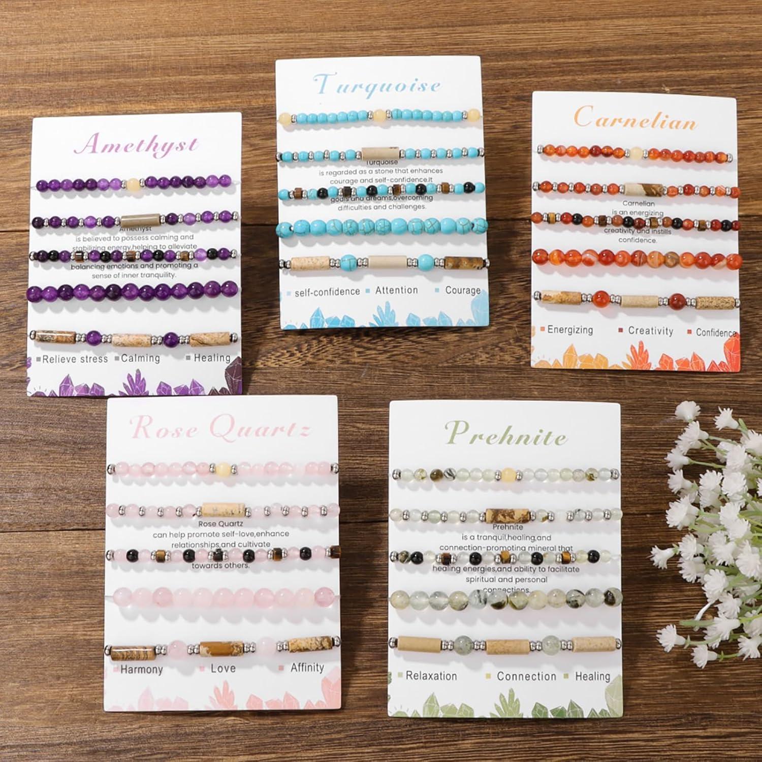 Conjunto de Pulseras de Lapislázuli para Mujeres - 5 Piezas