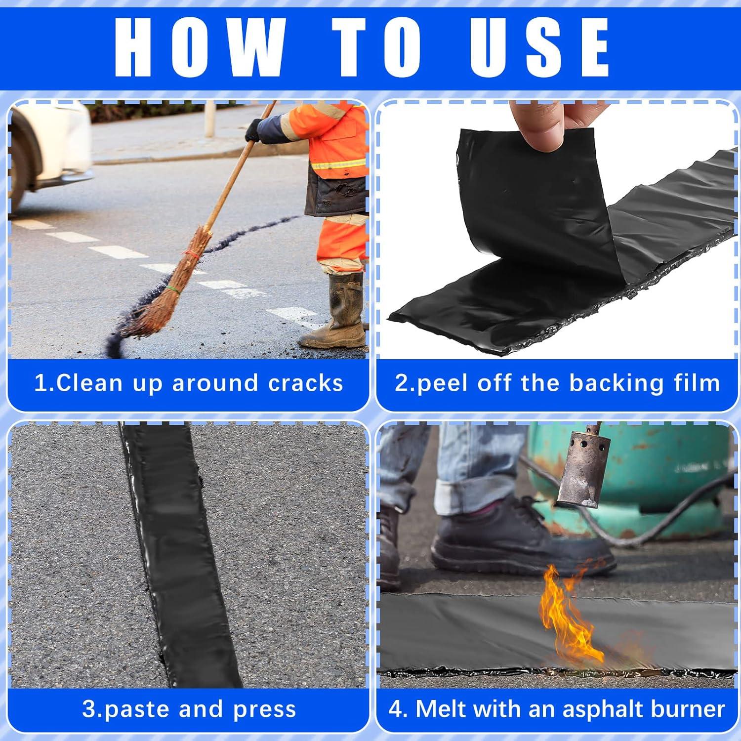 Cinta de Relleno de Grietas de Asfalto Fabbay 2 Rollos 15.24m