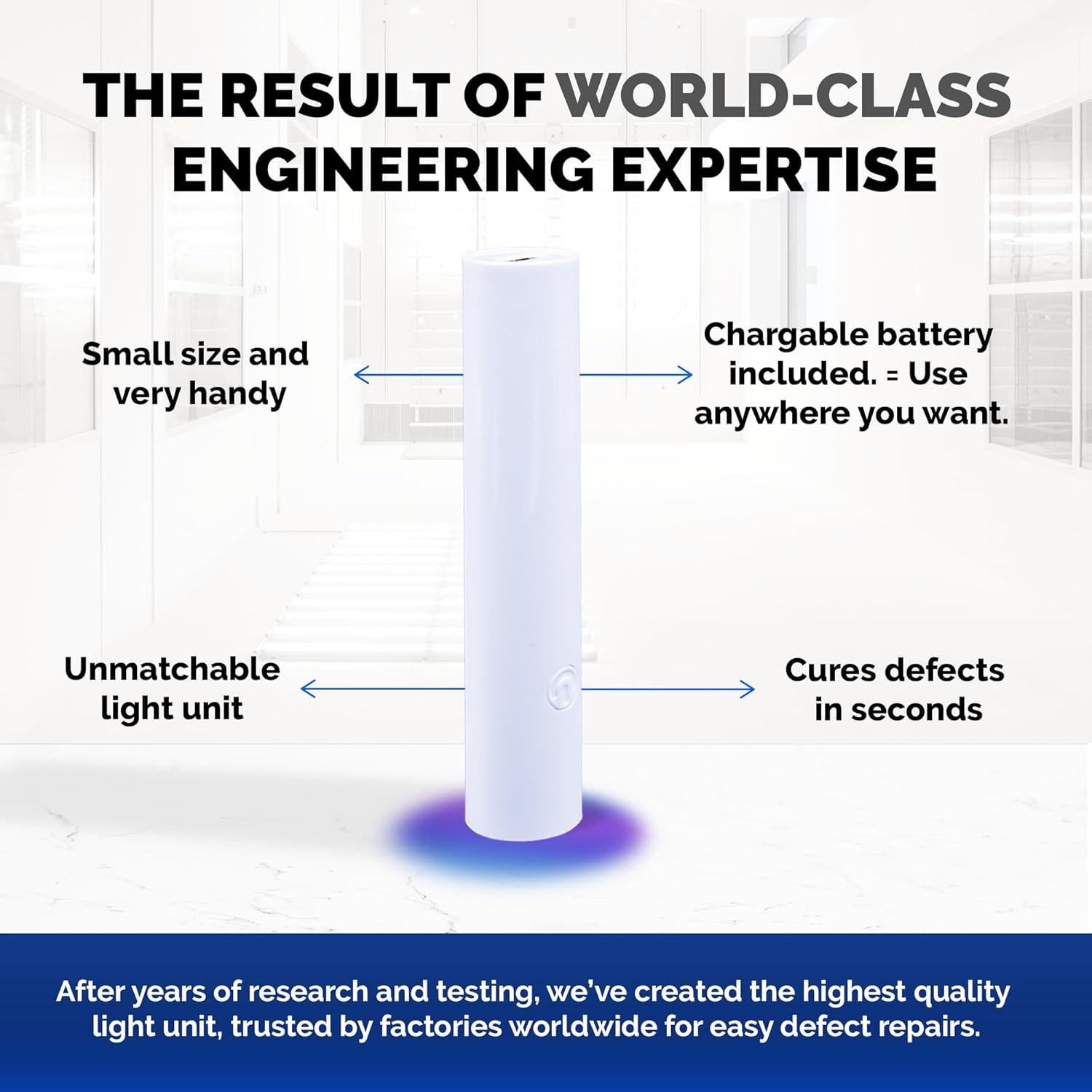 Kit de Reparación de Encimeras NNREPAIR C105A - Granito, Mármol y Porcelana